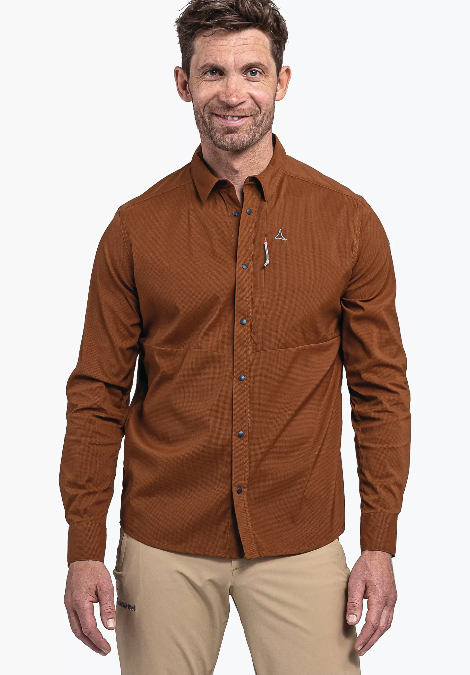 MEN SCHÖFFEL <Always dry in comfortable hiking shirt rot