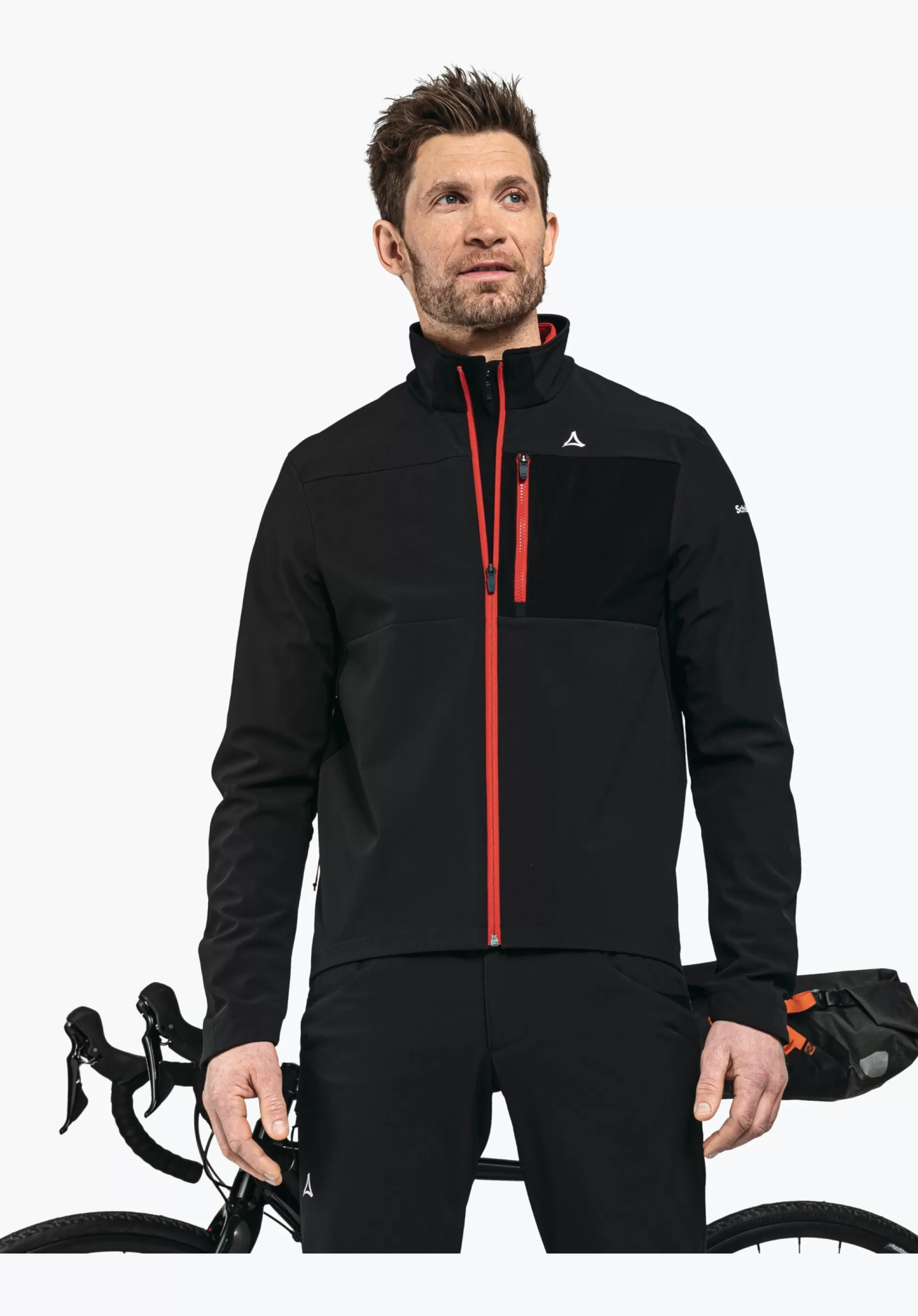 MEN SCHÖFFEL Bike<Bike softshell jacket in a material mix orange