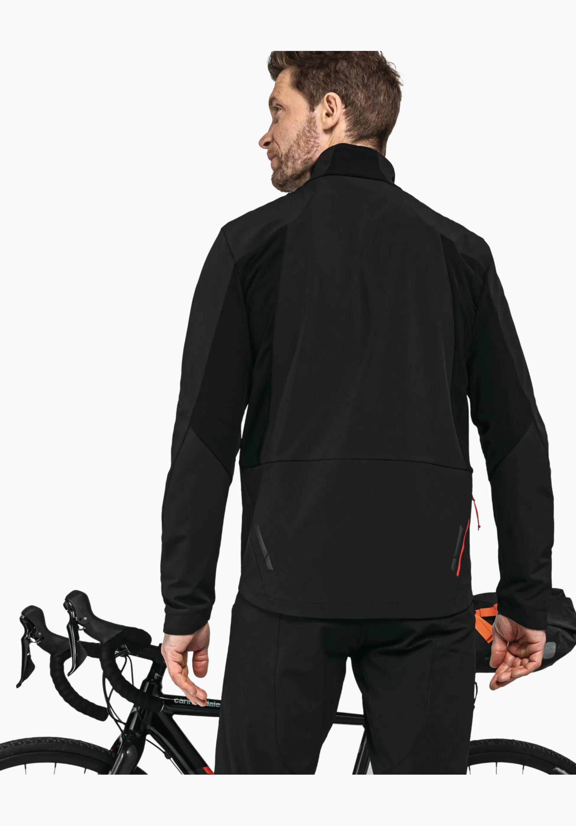 MEN SCHÖFFEL Bike<Bike softshell jacket in a material mix orange