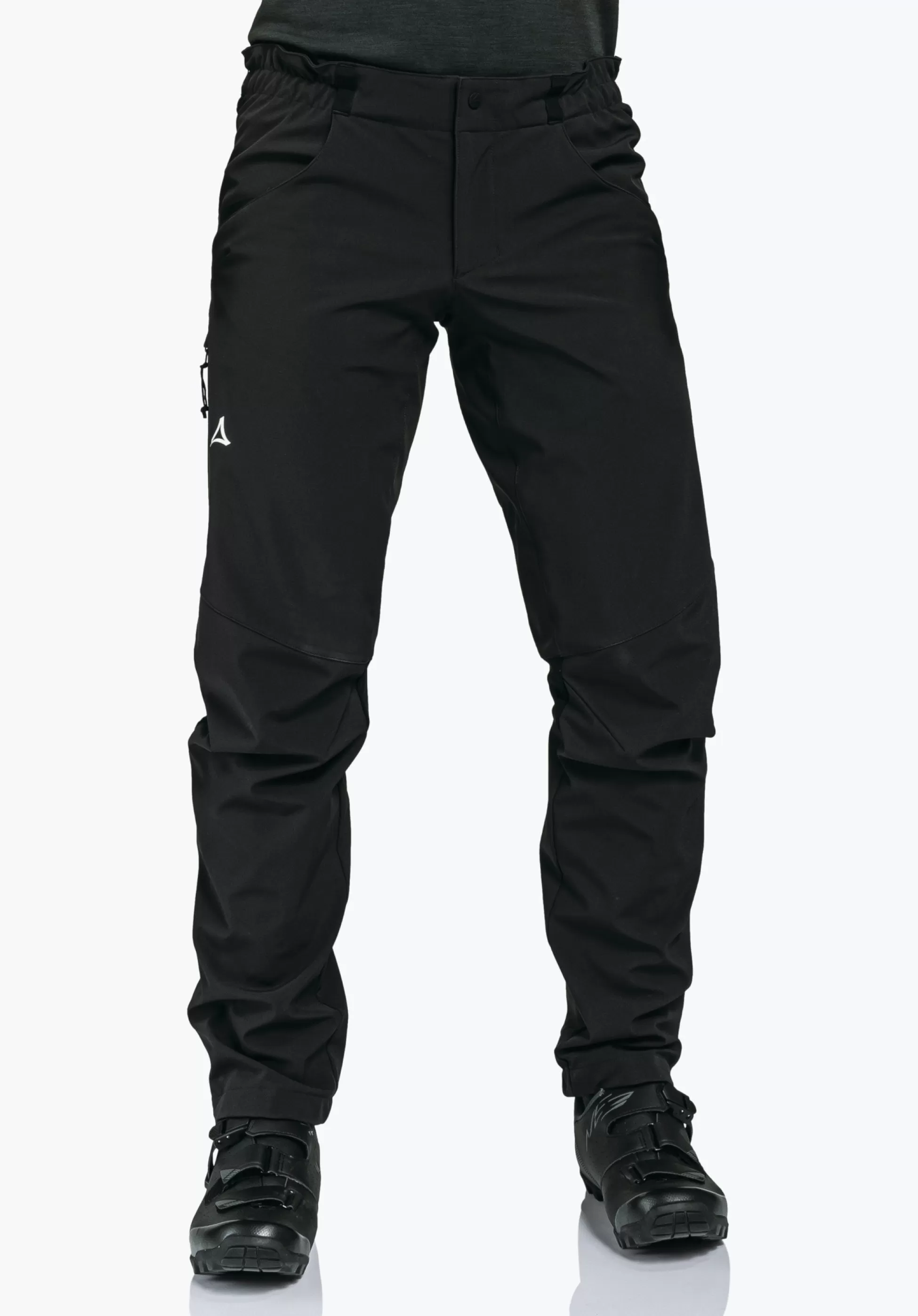 MEN SCHÖFFEL Pants Long | Bike<Bike softshell pants in a material mix black