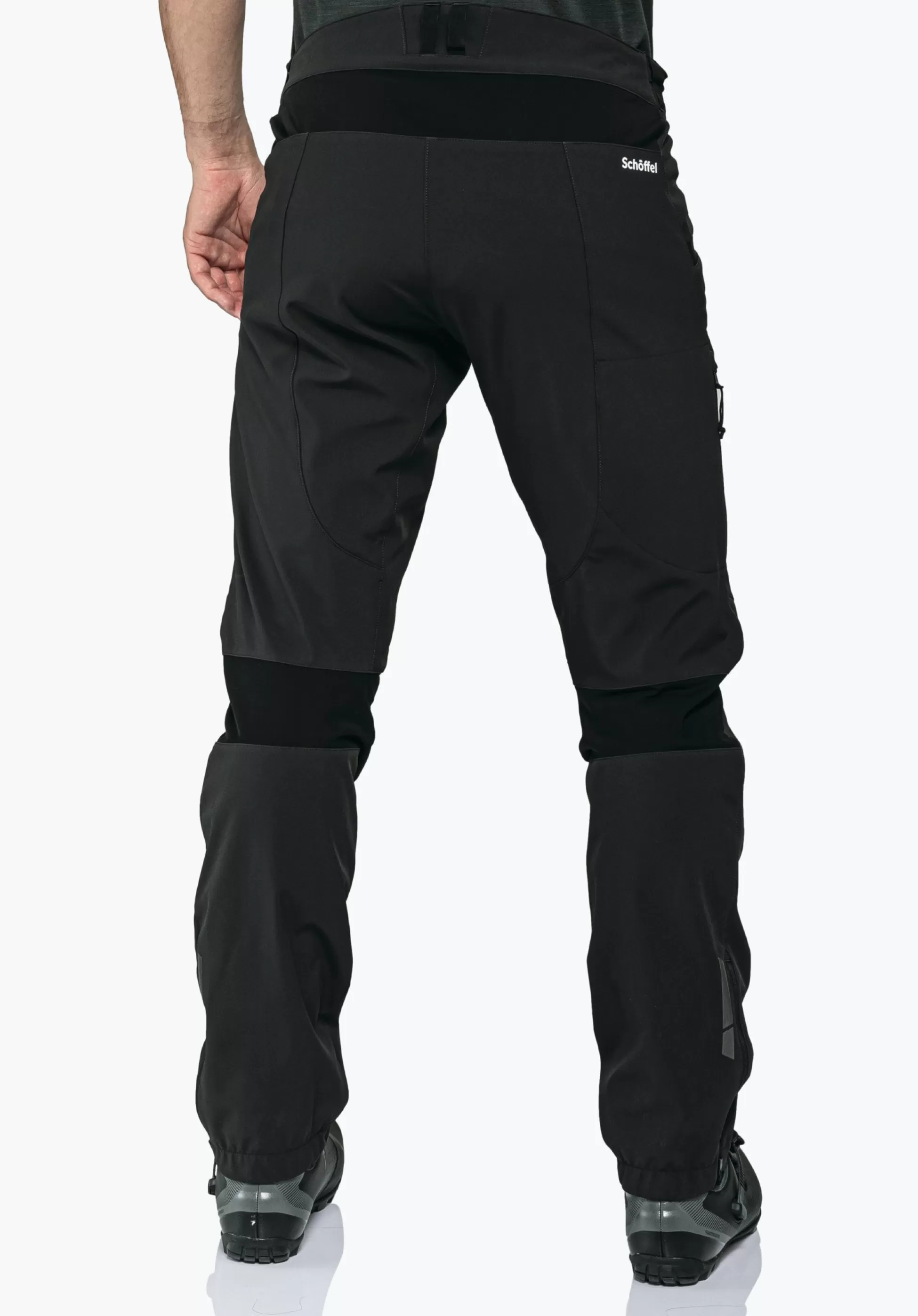 MEN SCHÖFFEL Pants Long | Bike<Bike softshell pants in a material mix black