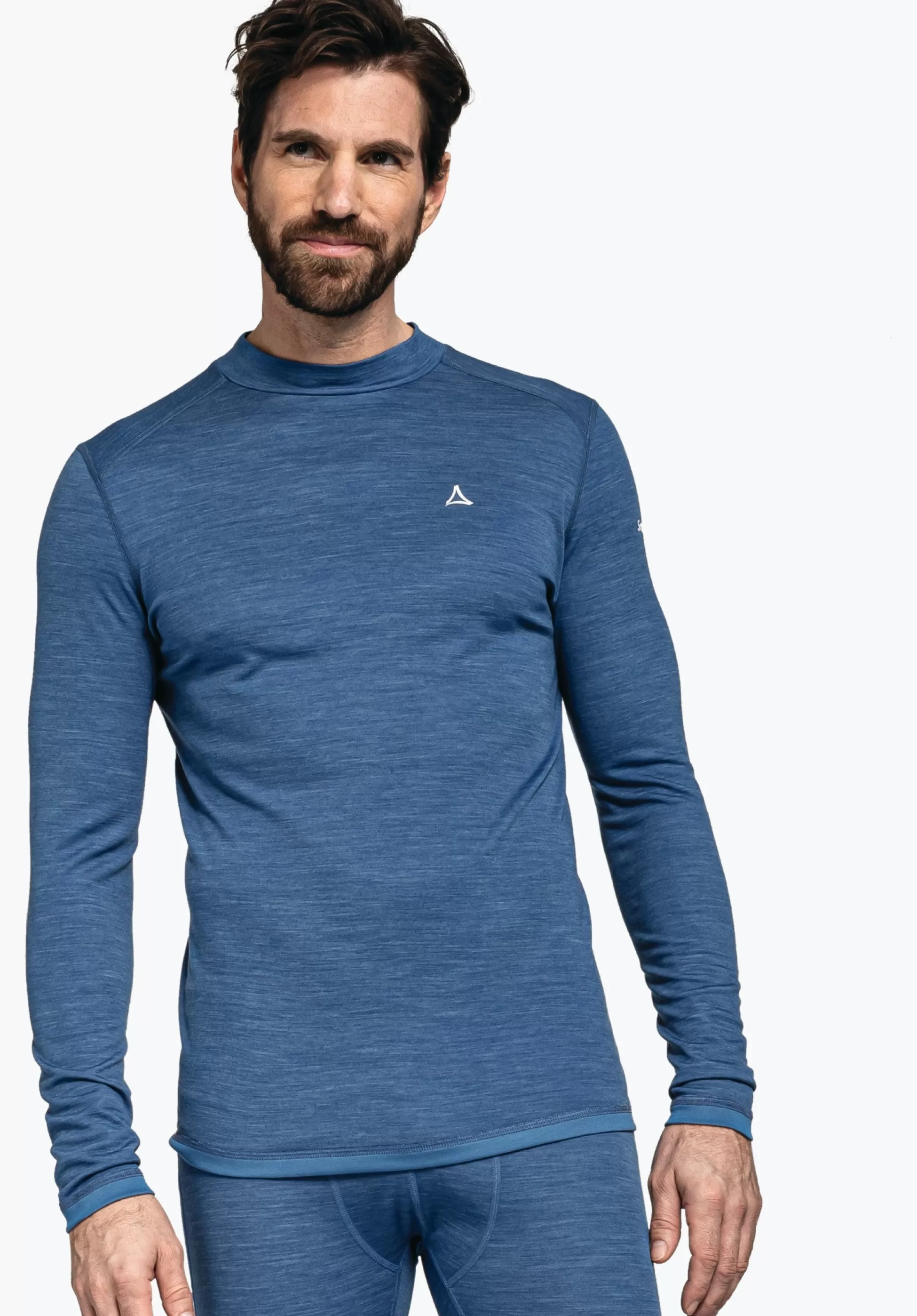 MEN SCHÖFFEL Skiing<Body temperature regulating Merino shirt blue