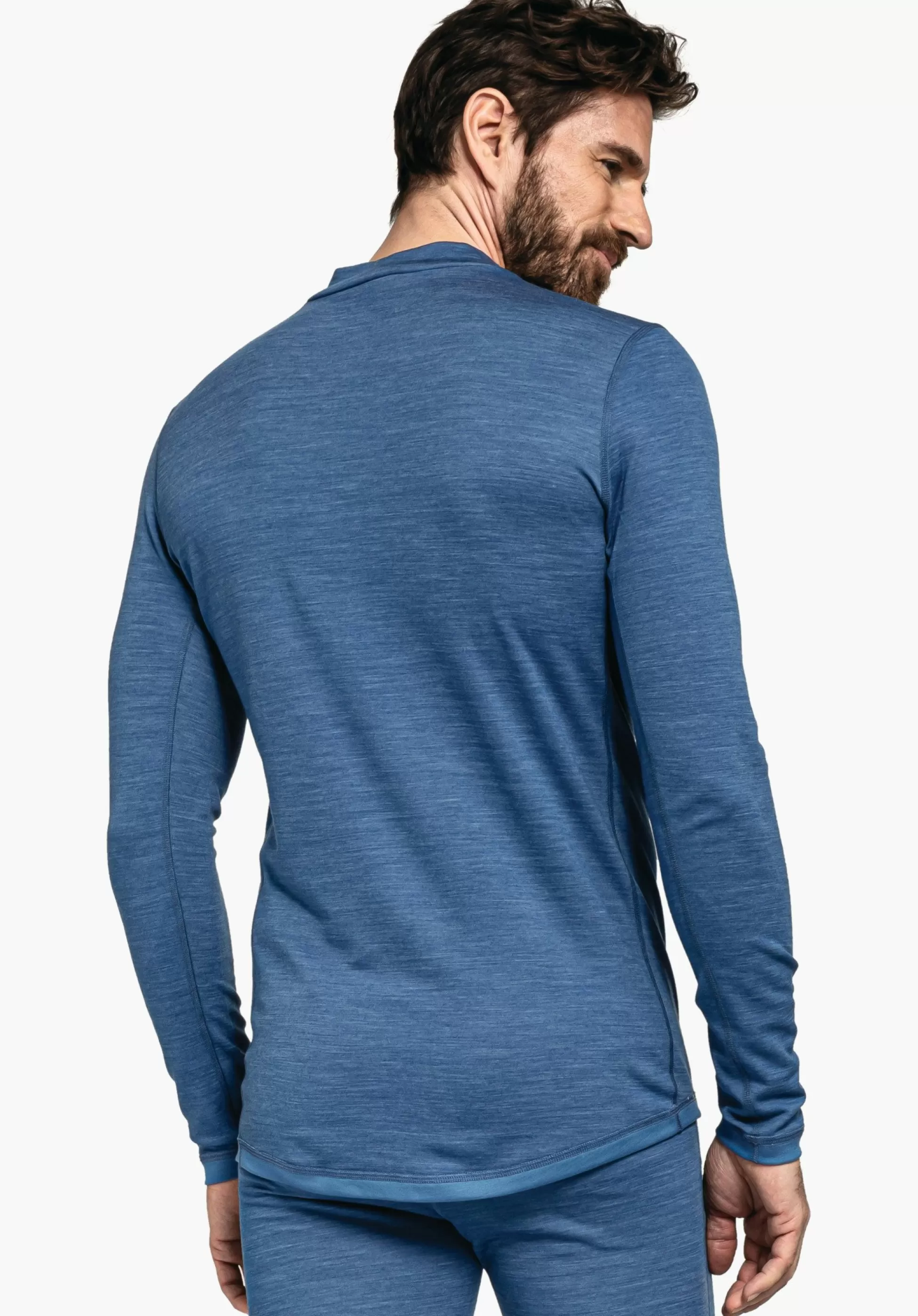 MEN SCHÖFFEL Skiing<Body temperature regulating Merino shirt blue