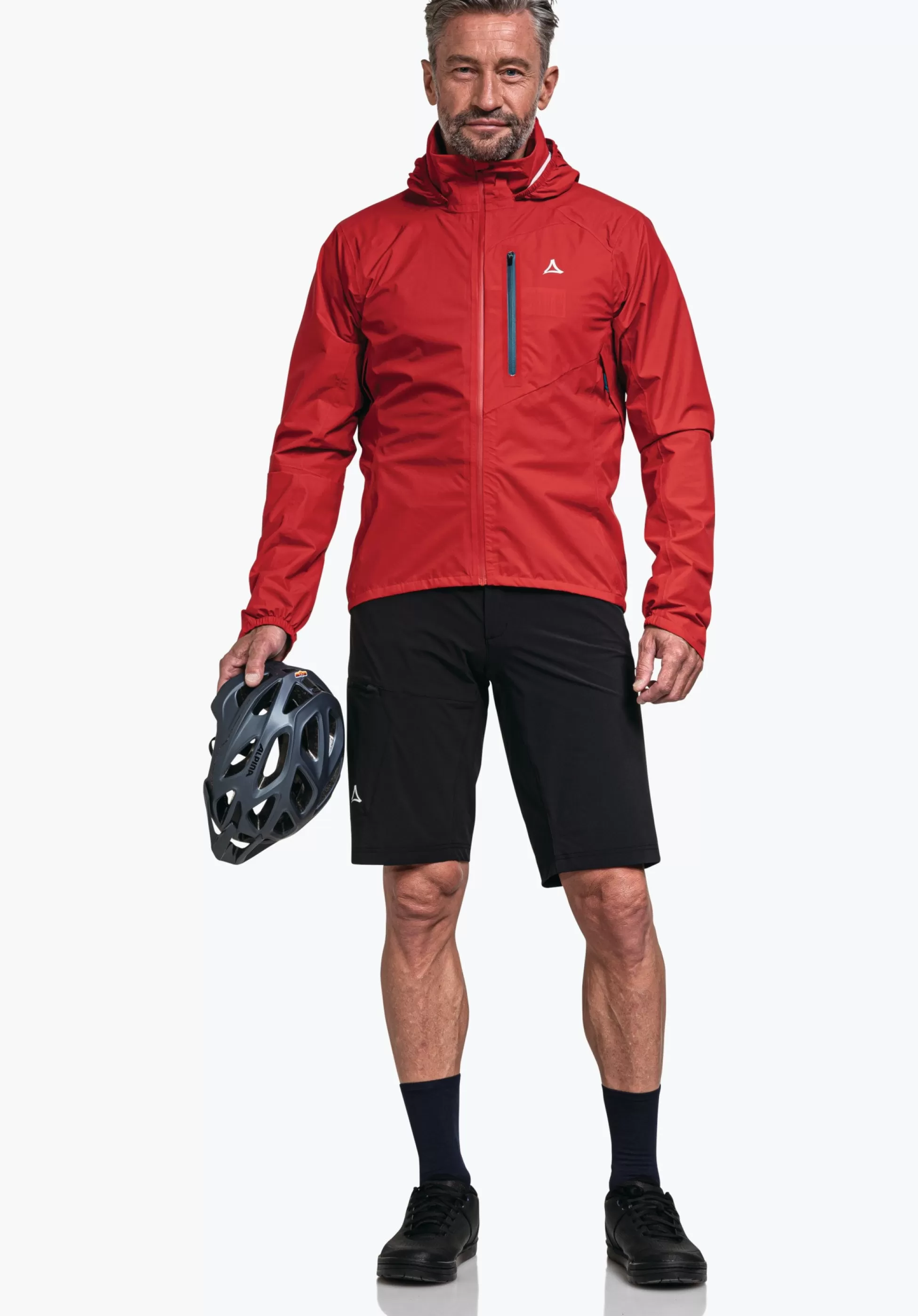 MEN SCHÖFFEL Bike<Breathable rain jacket for cycle trips rot