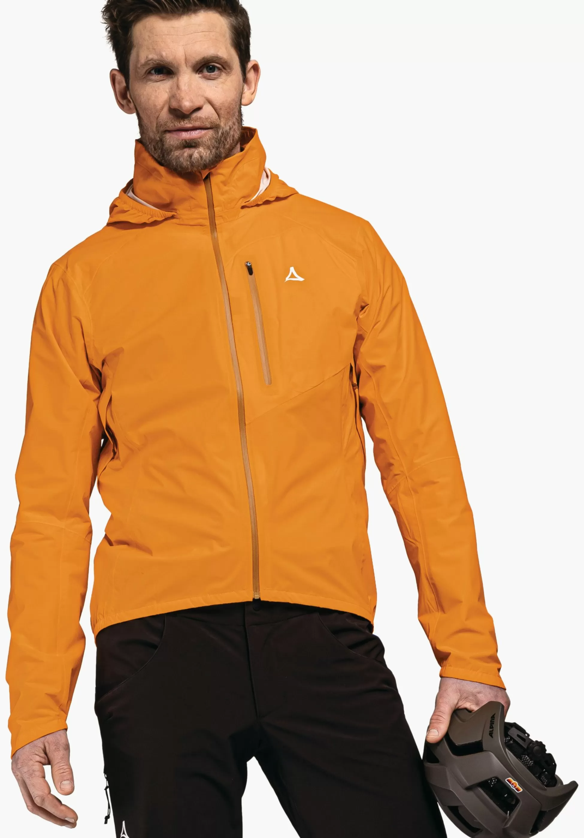 MEN SCHÖFFEL Bike<Breathable rain jacket for cycle trips rot