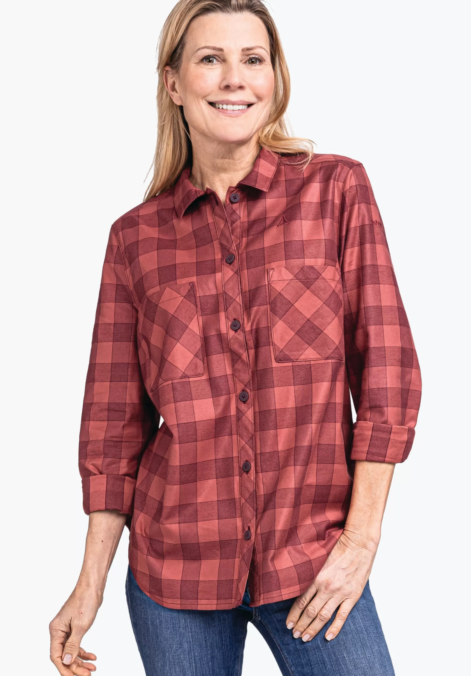 WOMEN SCHÖFFEL Travel/Leisure<Casual blouse from Tencel material mix red