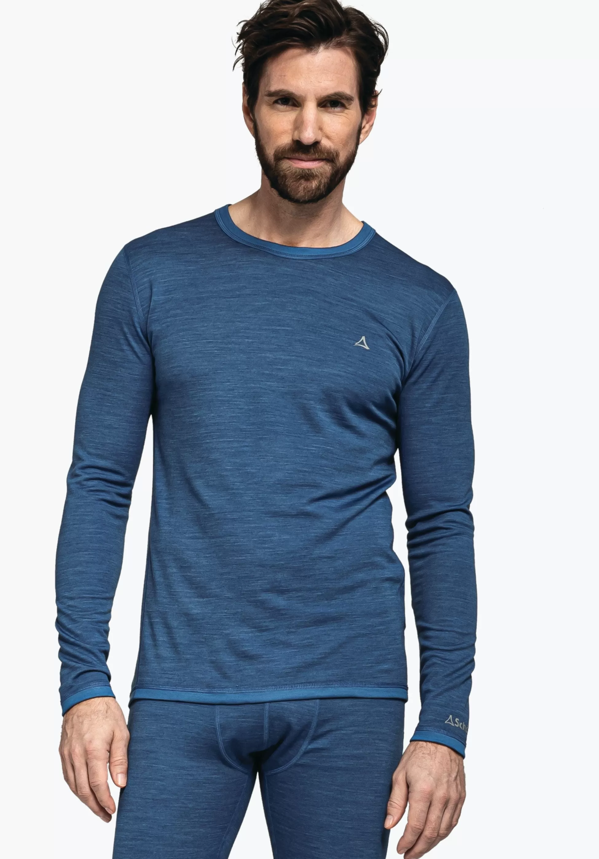 MEN SCHÖFFEL Skiing | Trek & Hike<Climate-regulating merino longsleeve blue