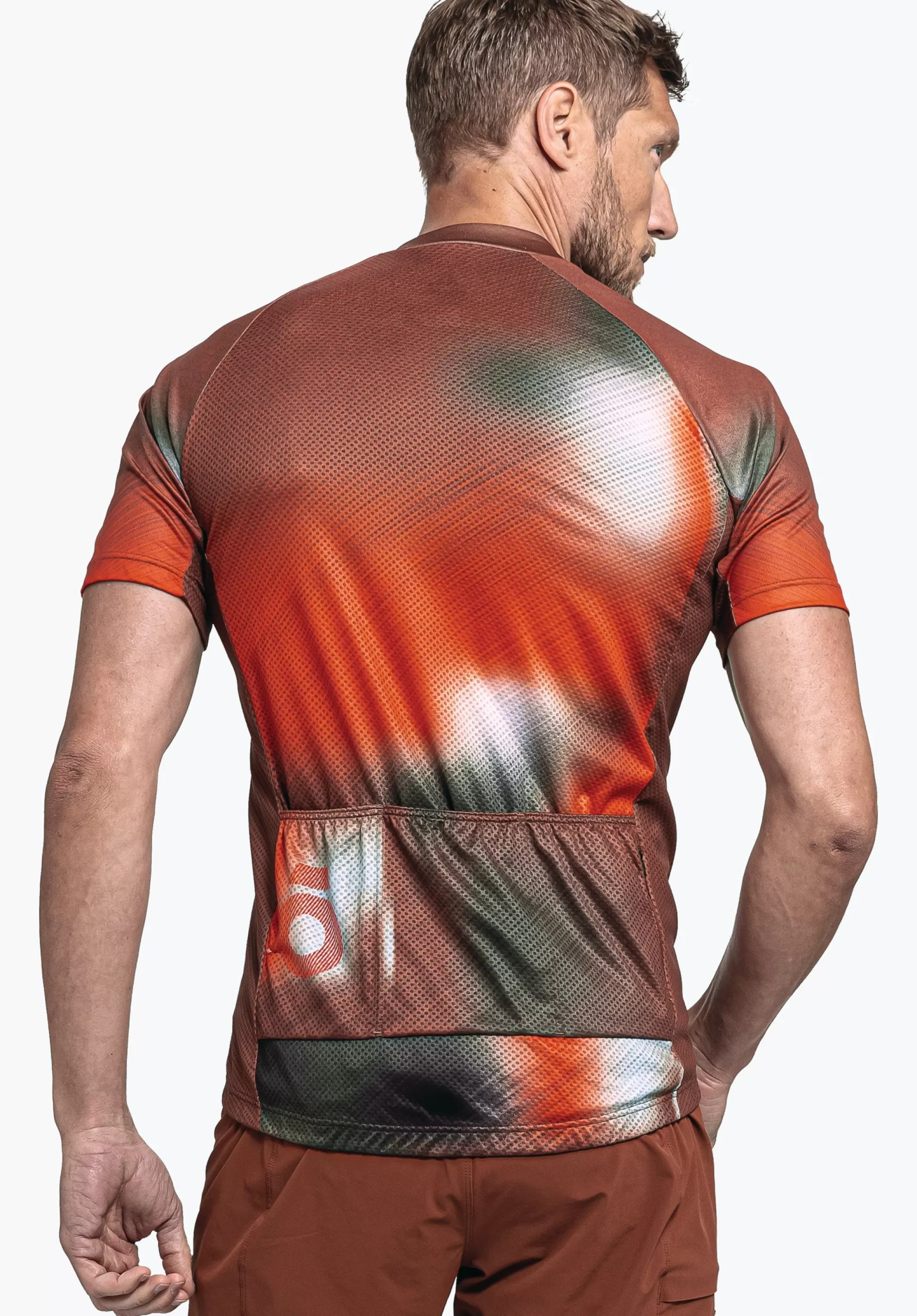 MEN SCHÖFFEL Bike<Functional bike jersey with top features orange