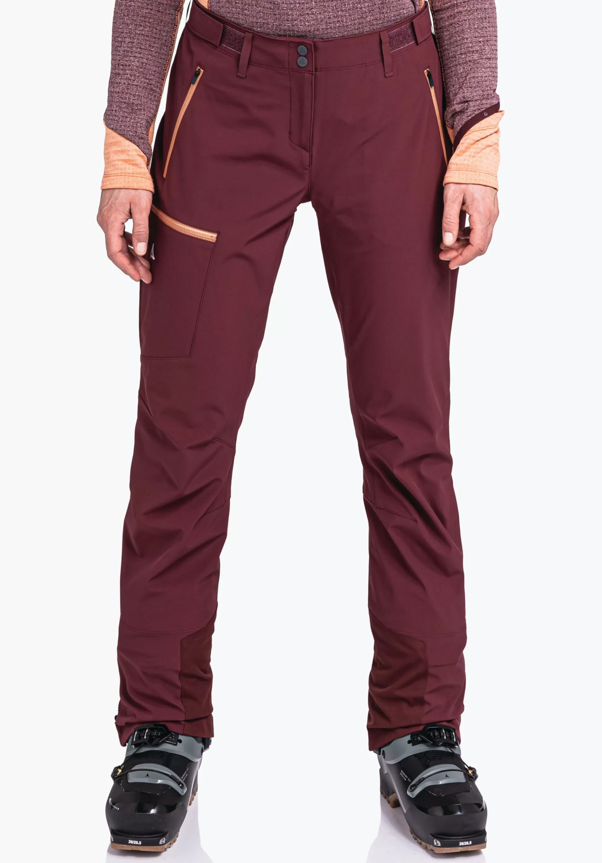 WOMEN SCHÖFFEL Ski Tour | Mountaineering | Pants Long<Functional softshell ski touring pants red