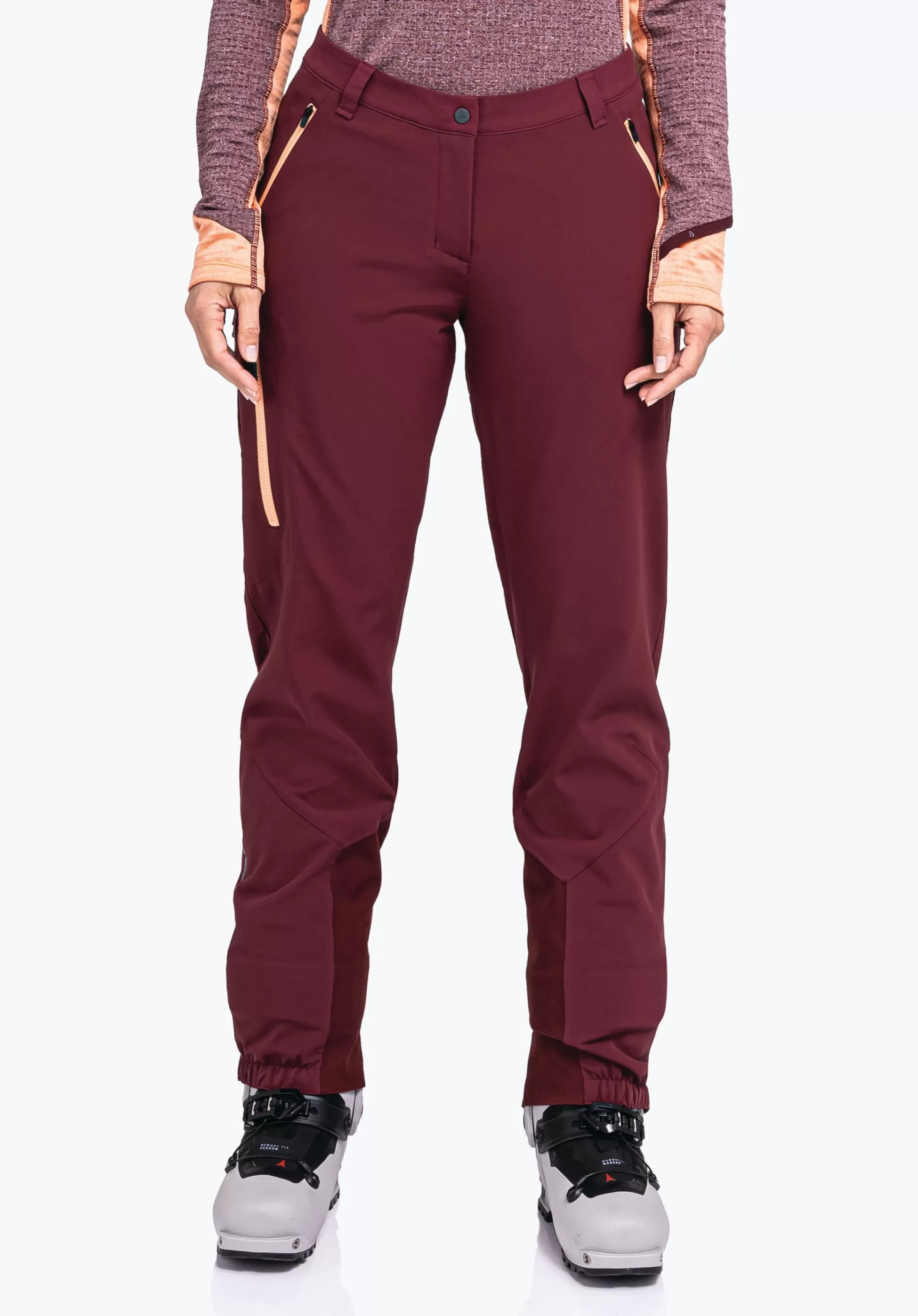 WOMEN SCHÖFFEL Ski Tour | Mountaineering | Pants Long<GORE-TEX® softshell ski touring pants red