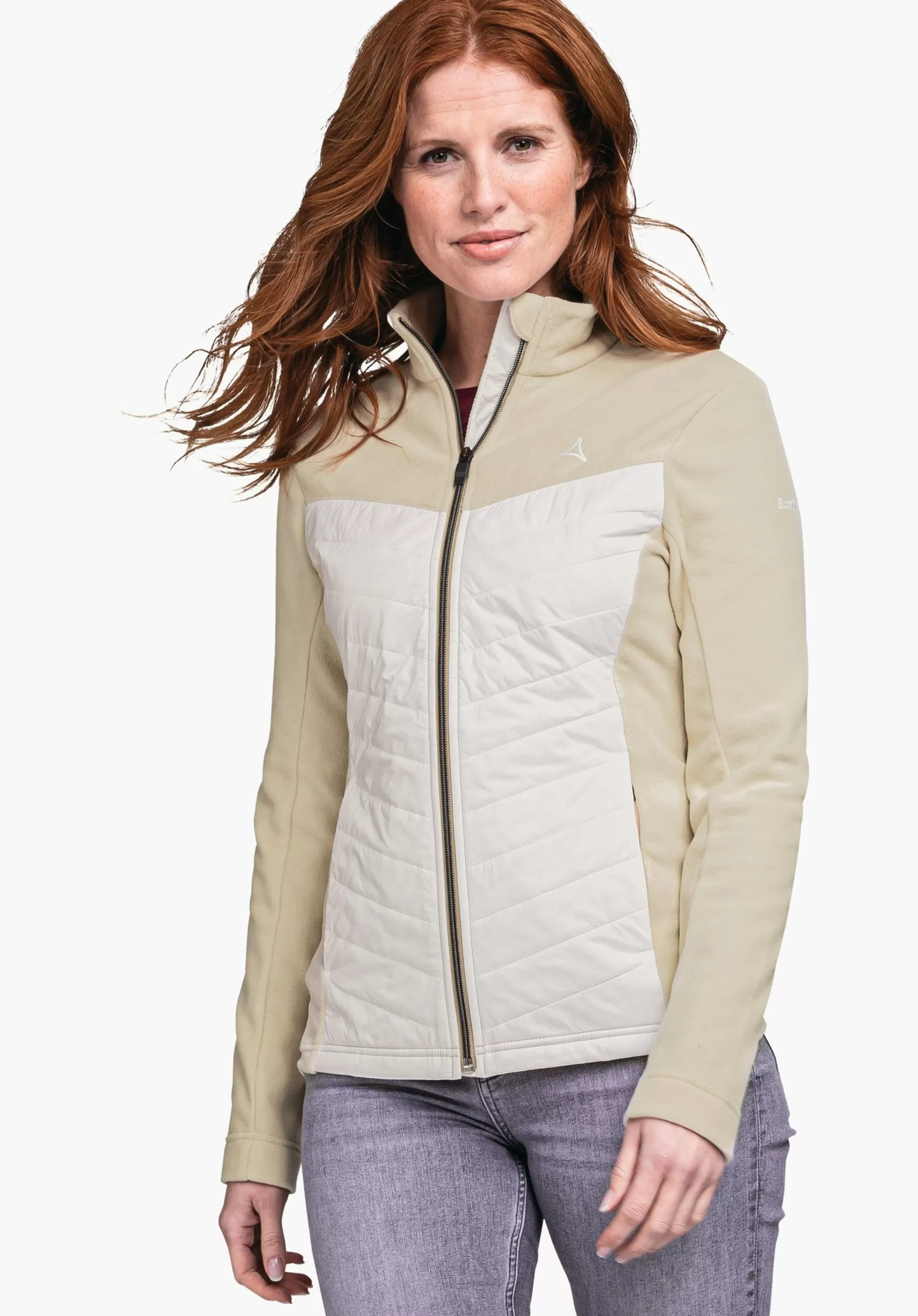 WOMEN SCHÖFFEL Skiing<High quality and warm fleece jacket beige
