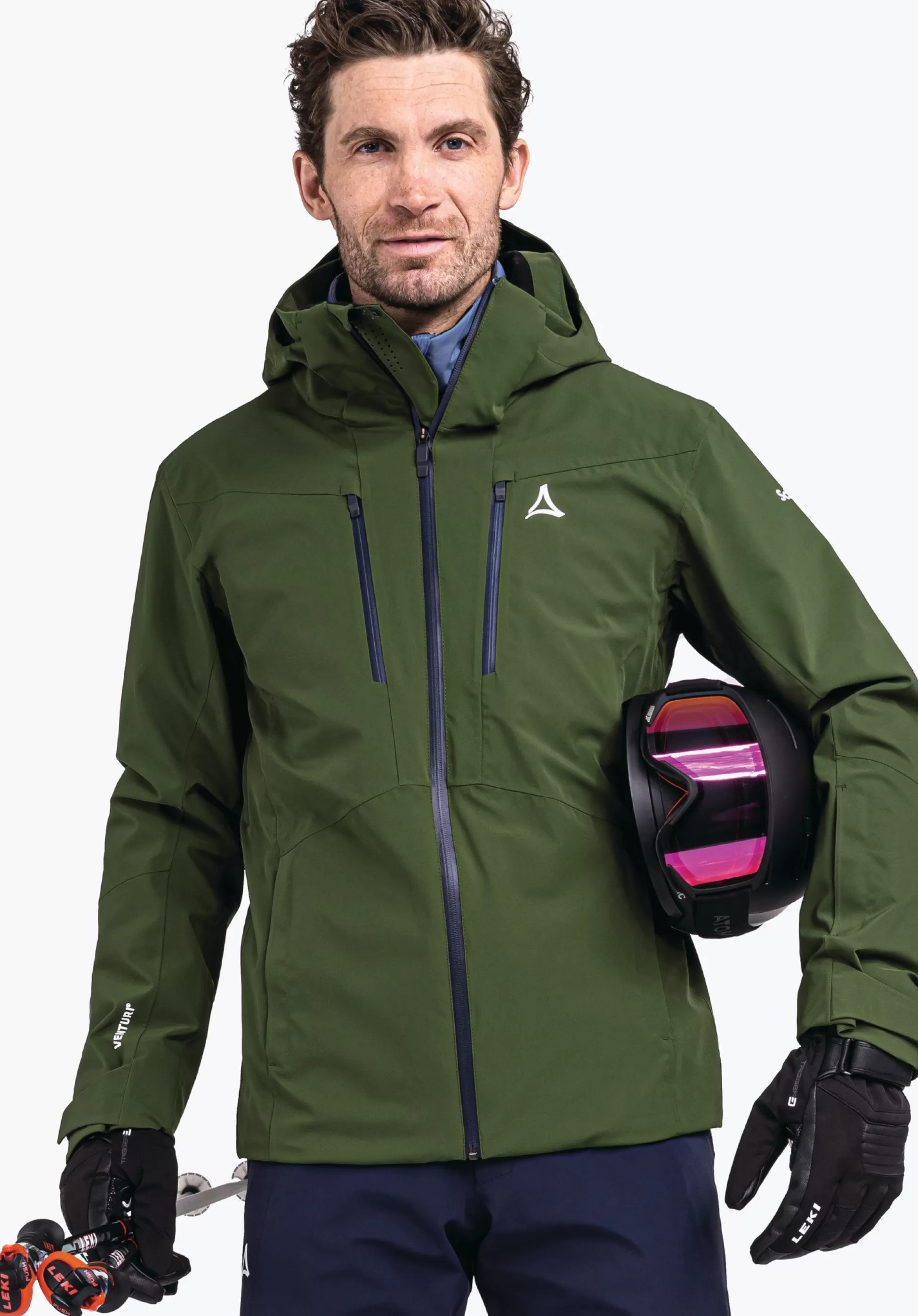 MEN SCHÖFFEL Skiing<High technical hardshell ski jacket green