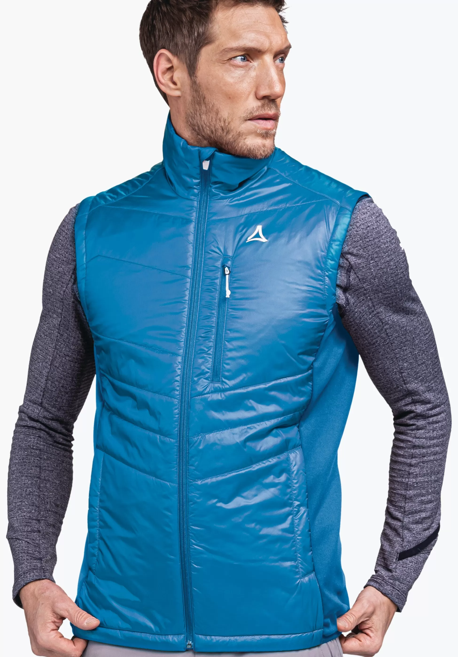 MEN SCHÖFFEL Trek & Hike<Hybrid vest with recycled padding blue