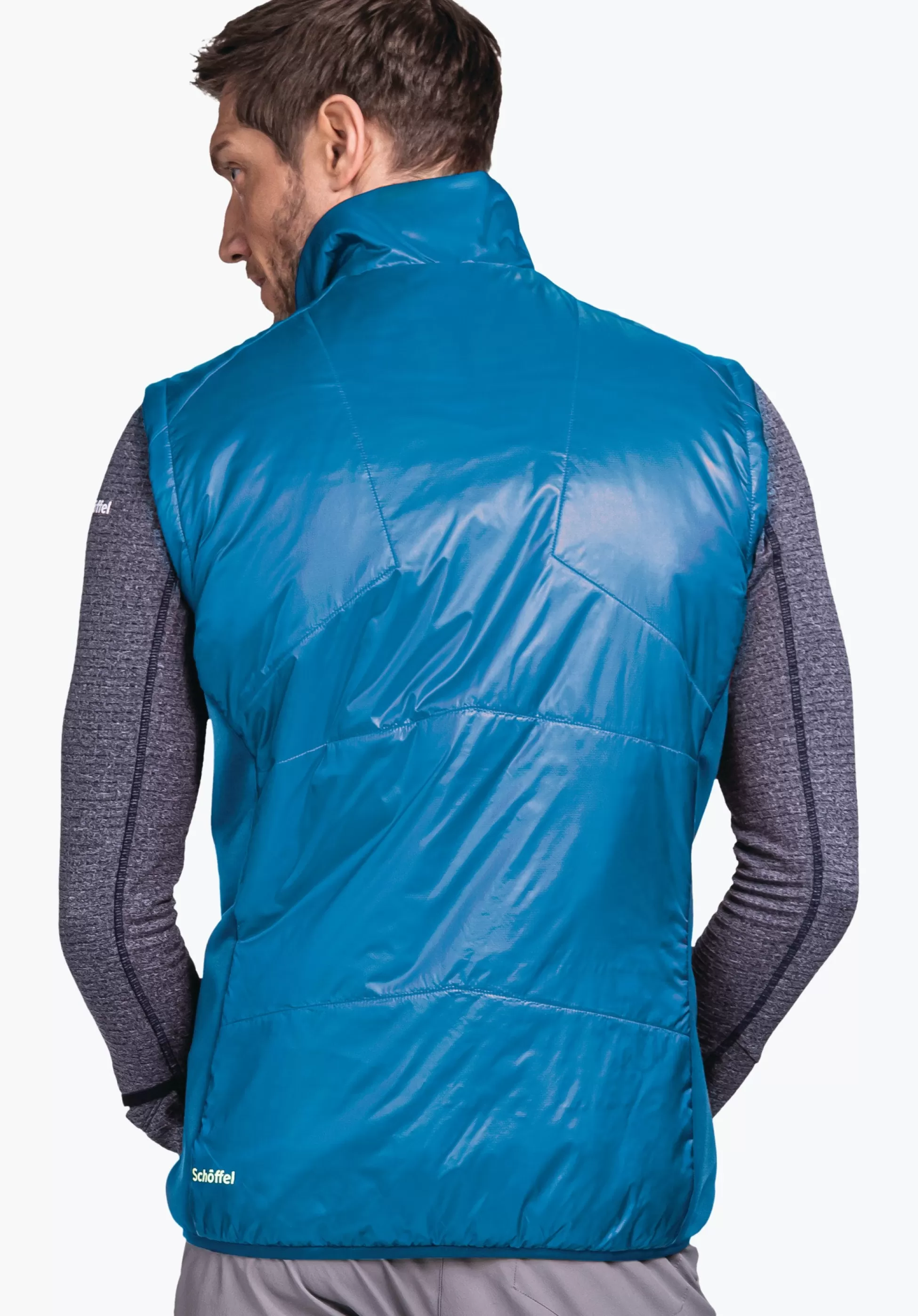 MEN SCHÖFFEL Trek & Hike<Hybrid vest with recycled padding blue