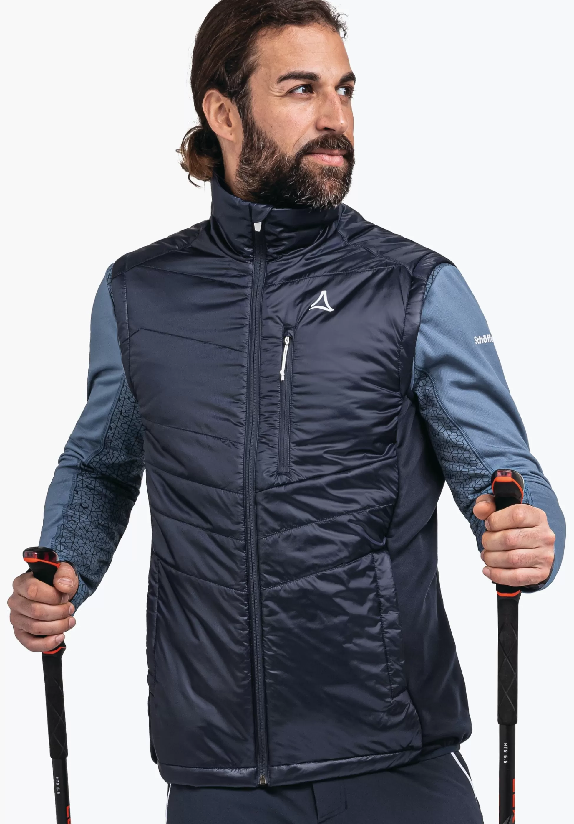 MEN SCHÖFFEL Trek & Hike<Hybrid vest with recycled padding blue