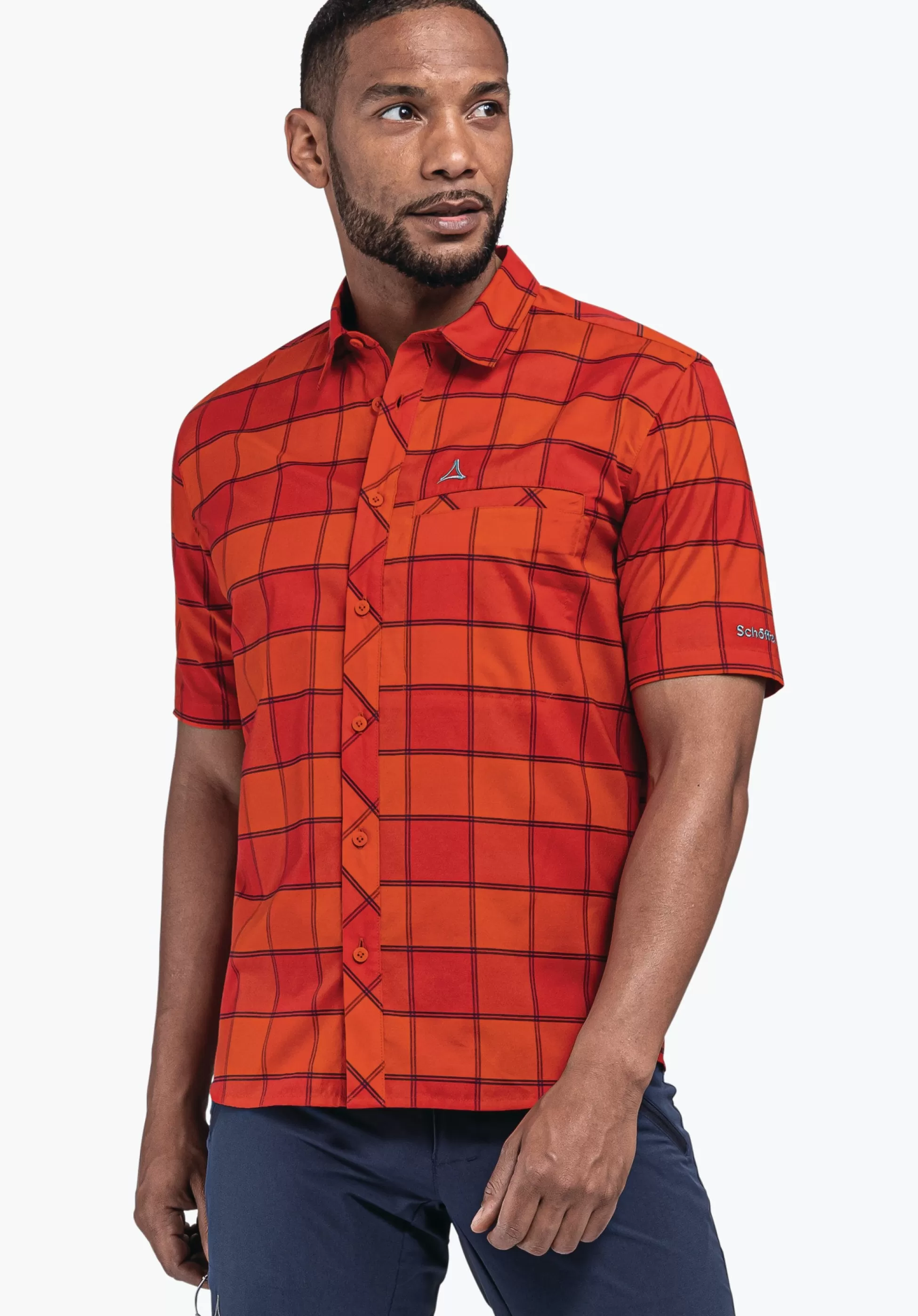 MEN SCHÖFFEL <Light hiking shirt for summer orange