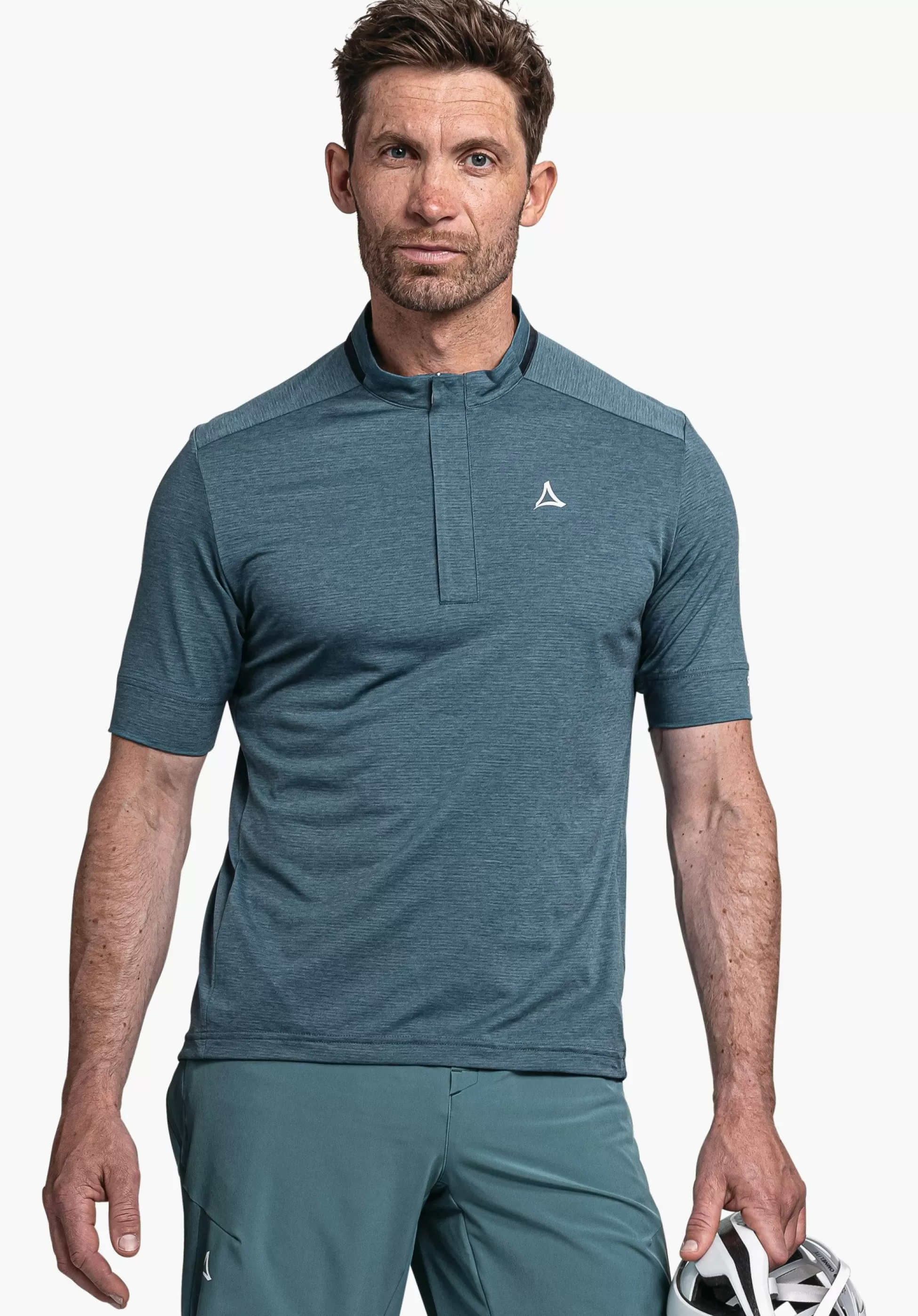 MEN SCHÖFFEL Bike<Lightweight bike shirt with half zip orange