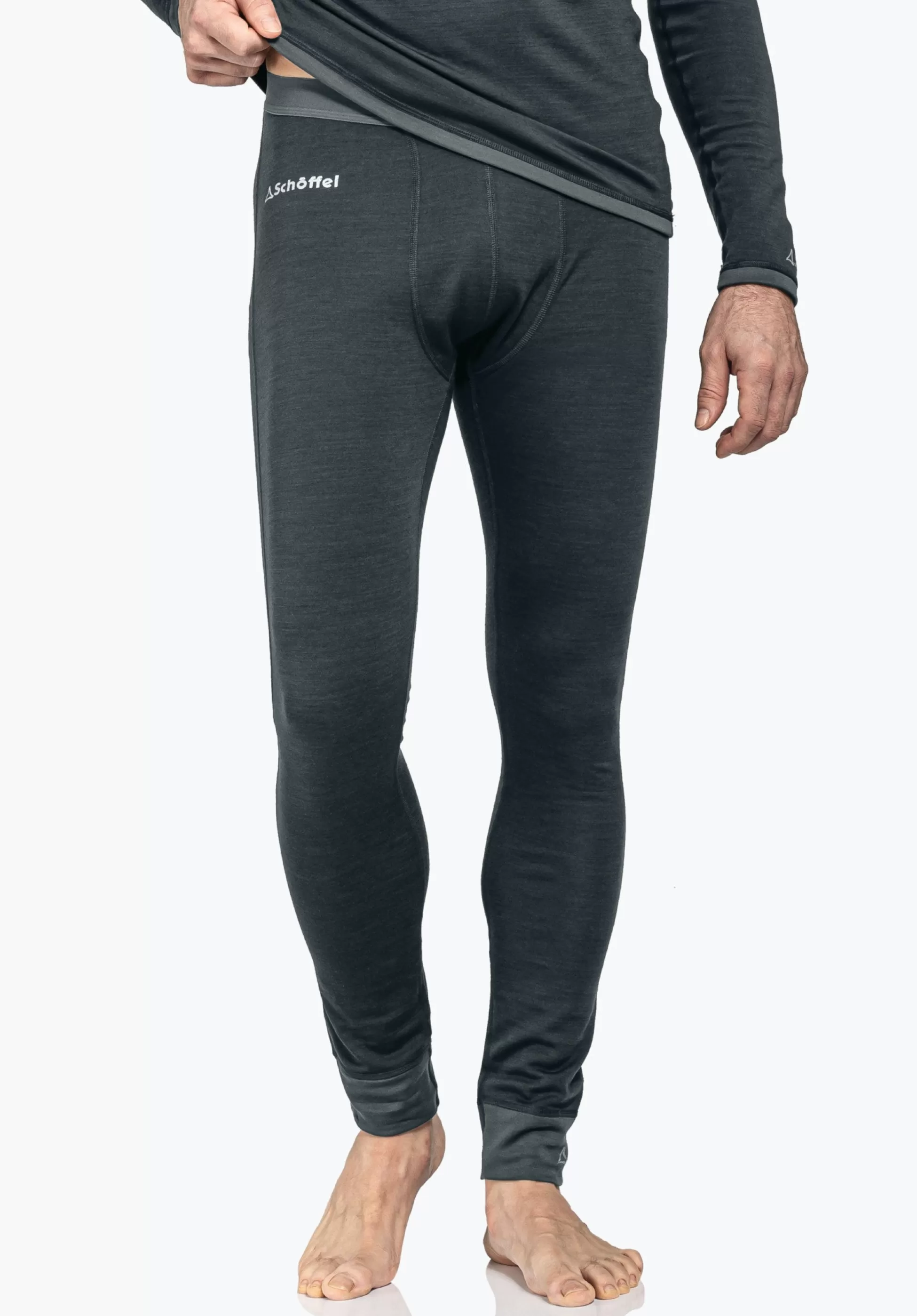 MEN SCHÖFFEL Skiing | Trek & Hike<Long underpants with soft merino wool blue