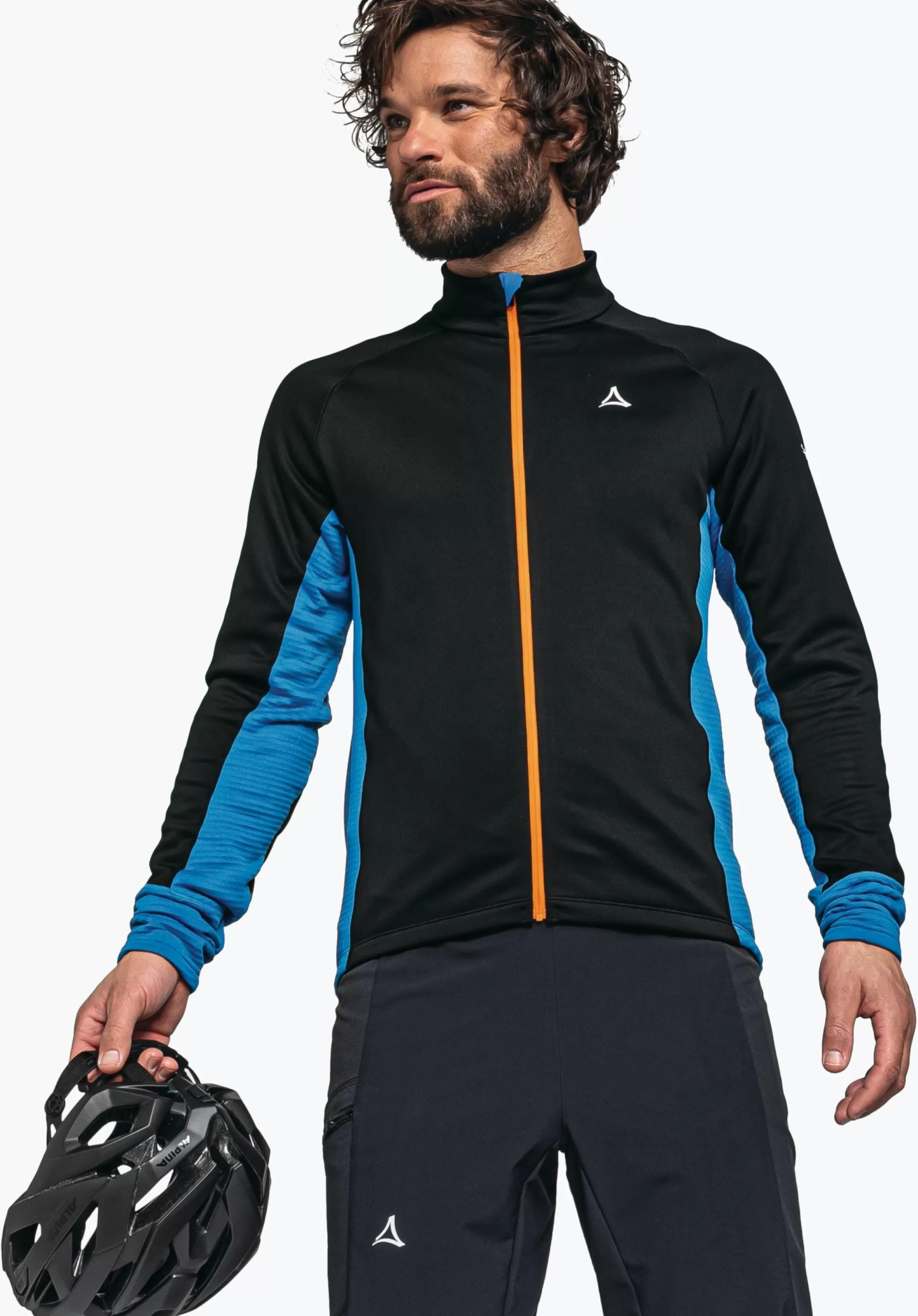 MEN SCHÖFFEL Bike<Longsleeve with three-part back pocket orange