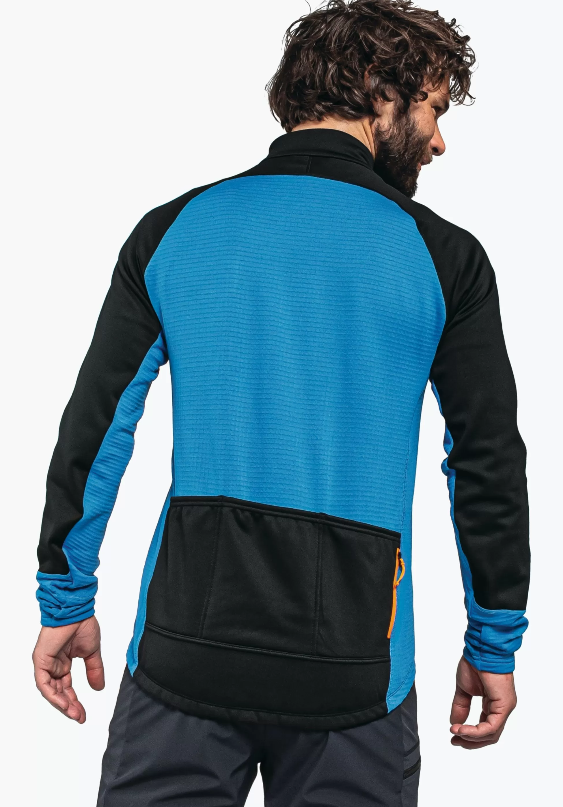 MEN SCHÖFFEL Bike<Longsleeve with three-part back pocket orange