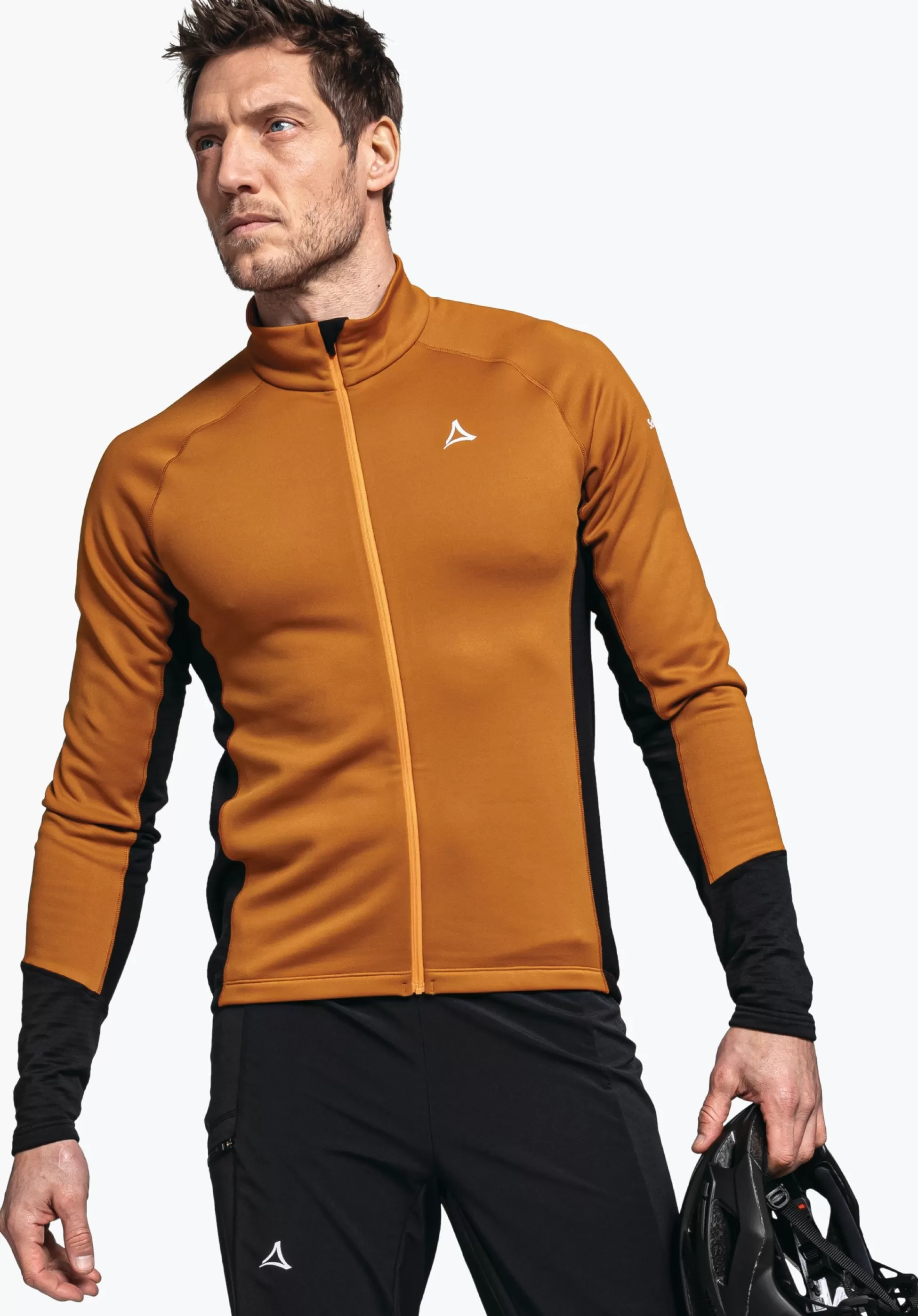 MEN SCHÖFFEL Bike<Longsleeve with three-part back pocket orange