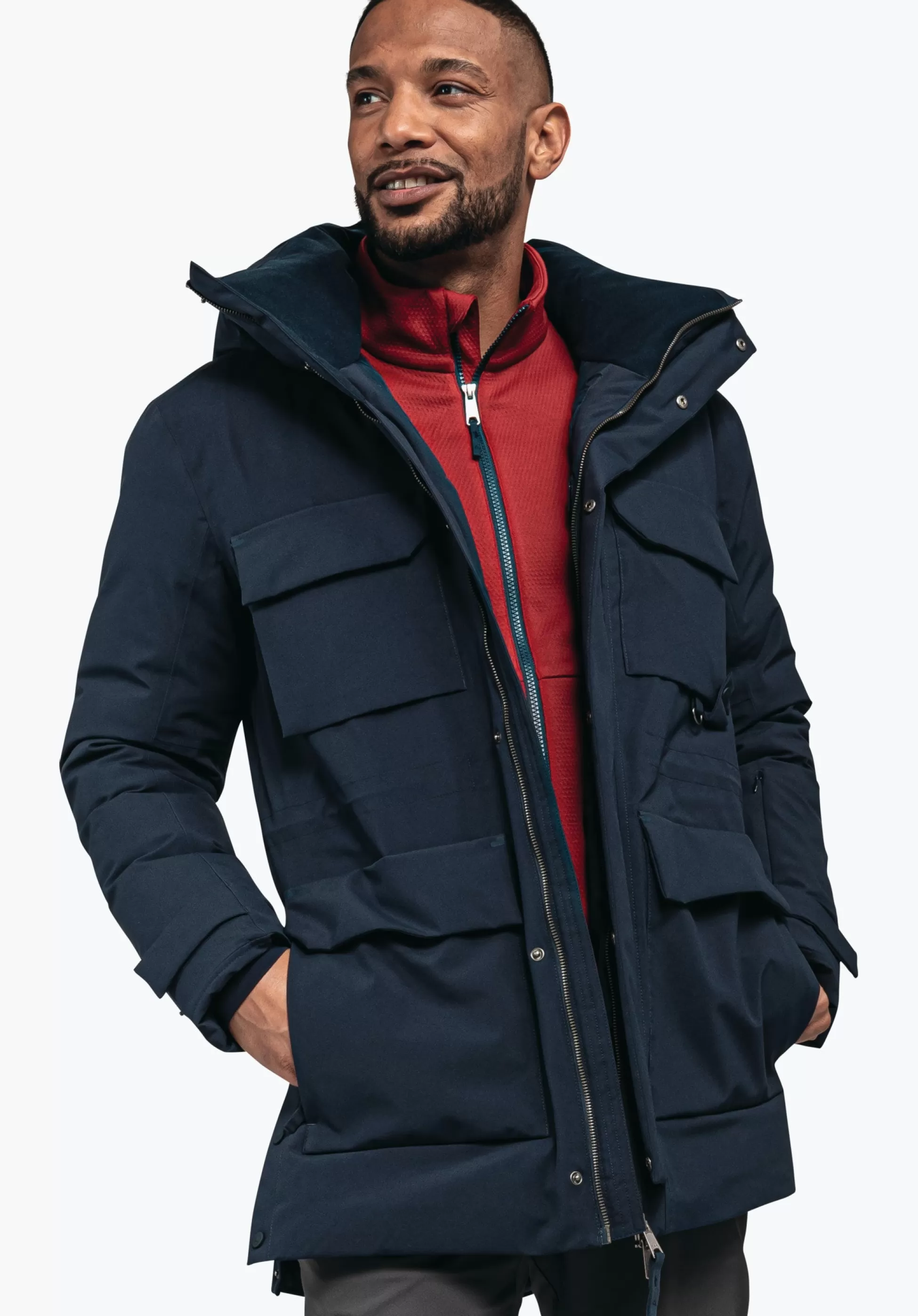 MEN SCHÖFFEL Travel/Leisure | Parka / Coat<Modern waterproof down parka red