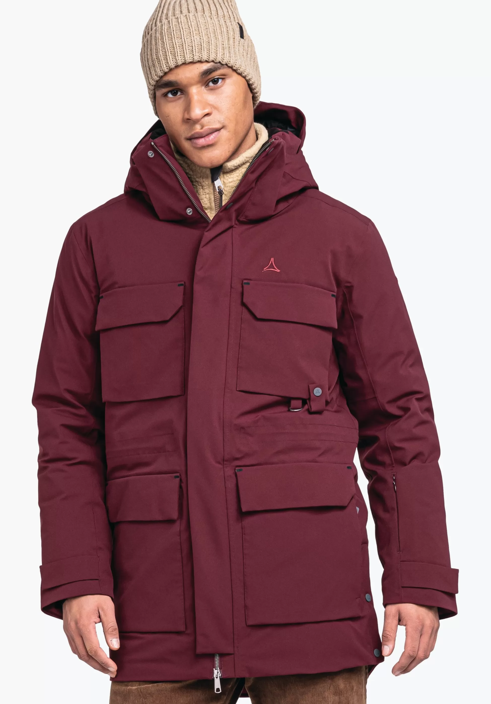 MEN SCHÖFFEL Travel/Leisure | Parka / Coat<Modern waterproof down parka red
