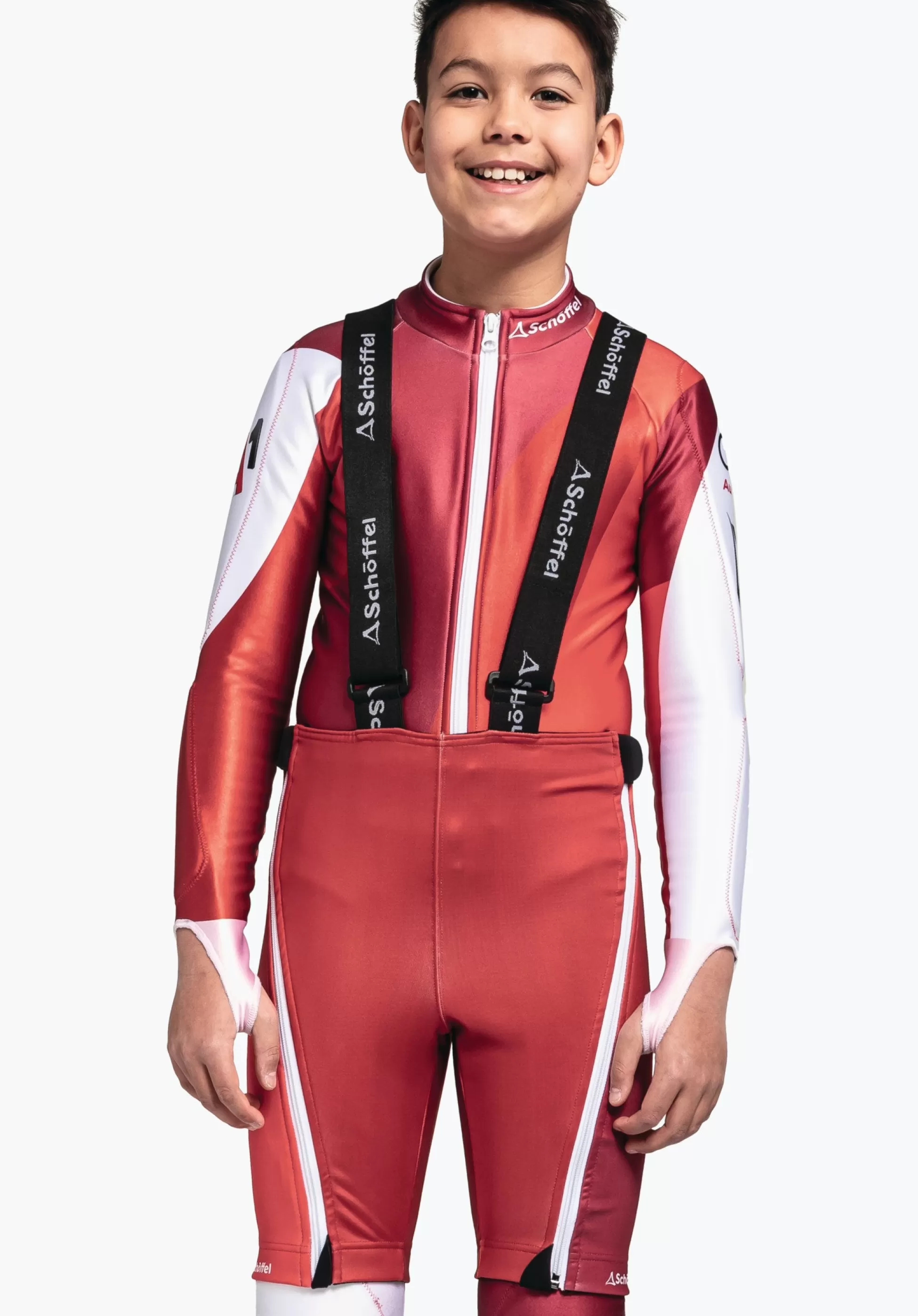 CHILDREN SCHÖFFEL Ski<Overshirt racing pants for kids in ÖSV look red