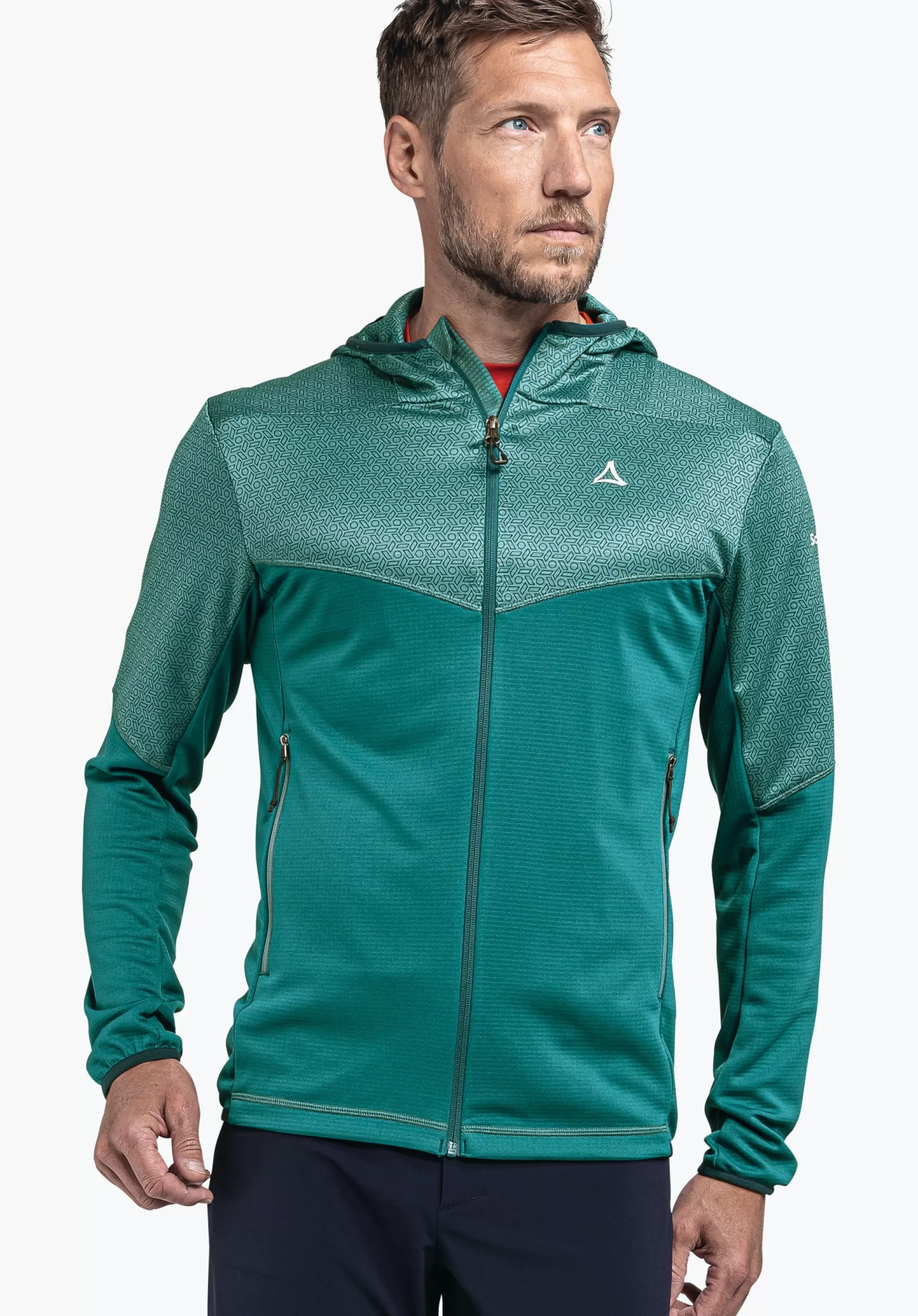 MEN SCHÖFFEL <Quick drying hoody for the mountains orange