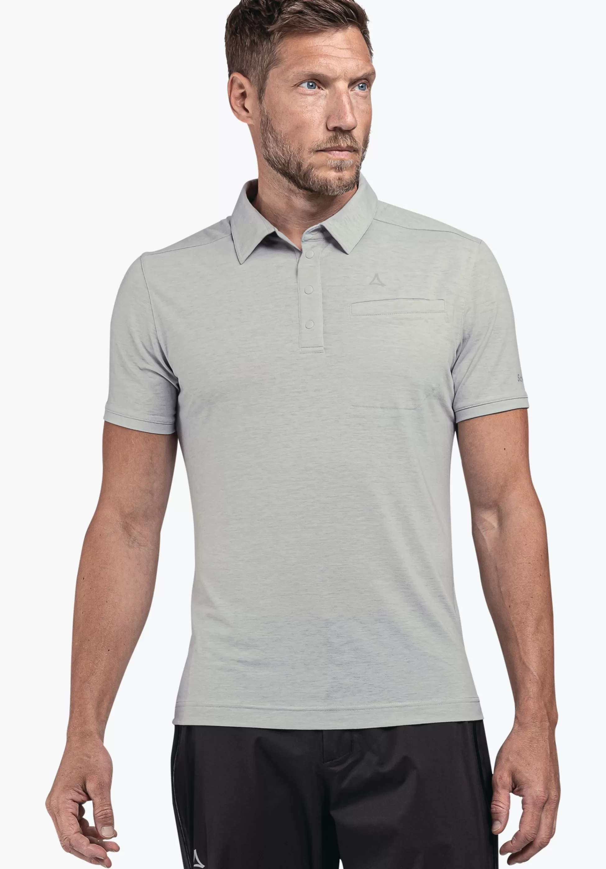 MEN SCHÖFFEL <Quick drying polo shirt orange