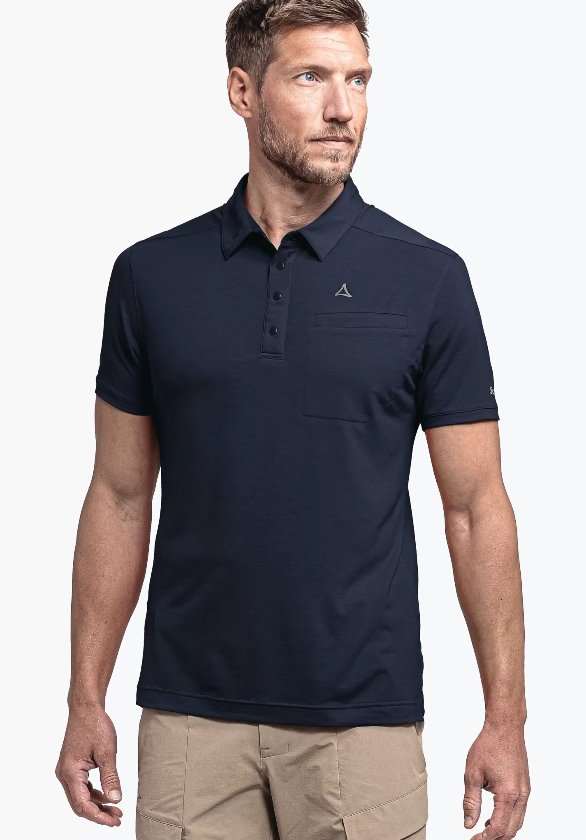 MEN SCHÖFFEL <Quick drying polo shirt orange