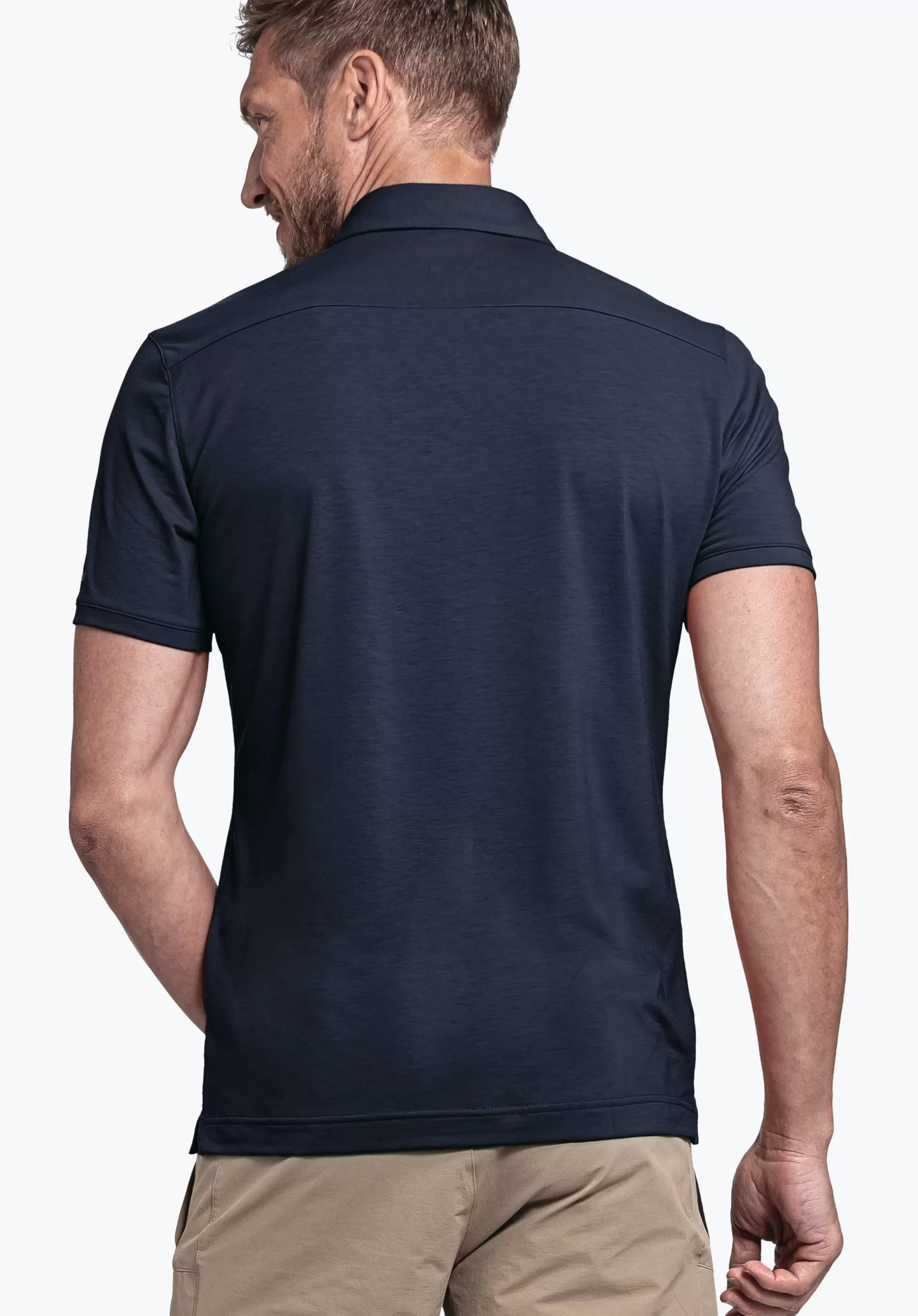 MEN SCHÖFFEL <Quick drying polo shirt orange