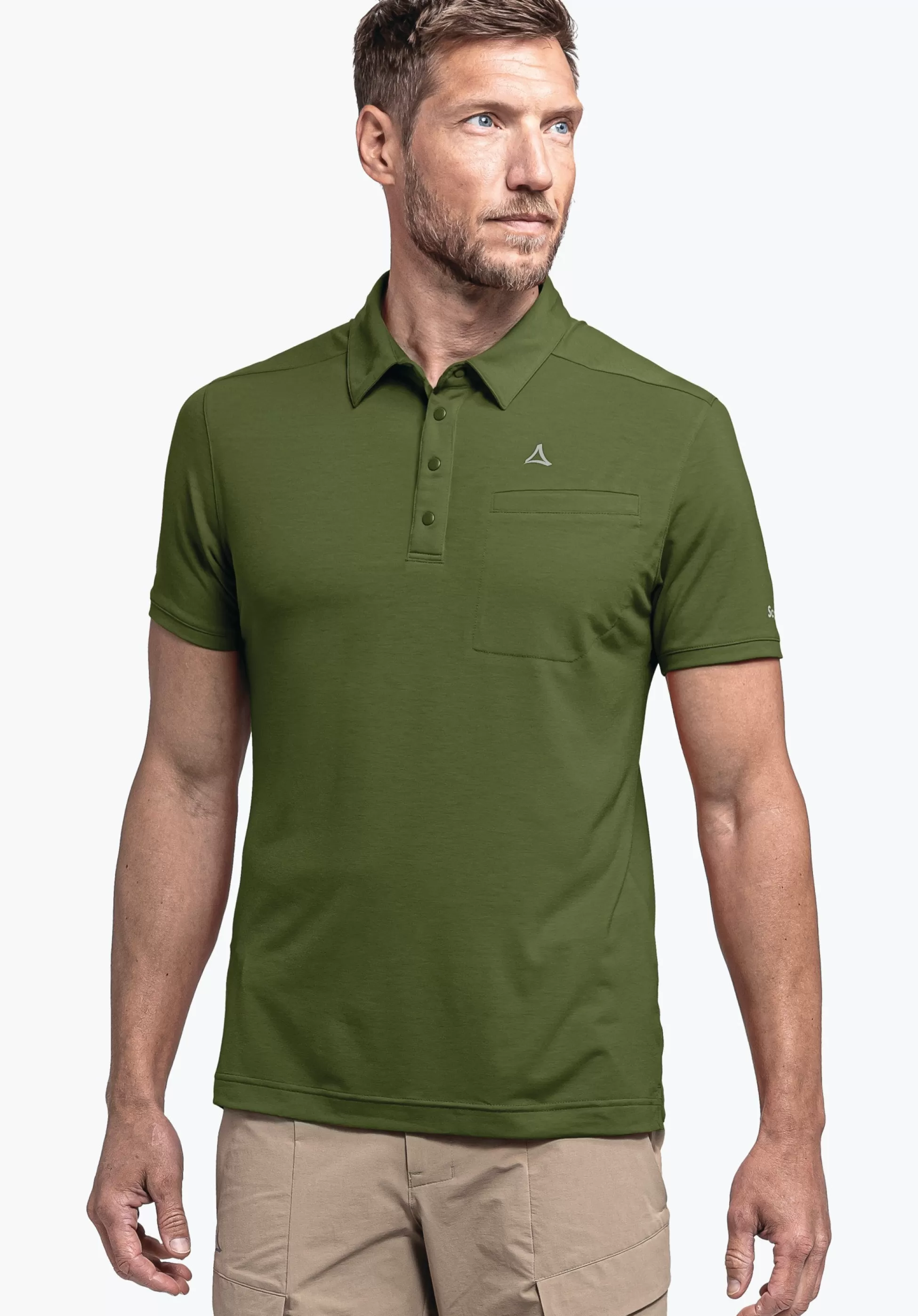 MEN SCHÖFFEL <Quick drying polo shirt orange