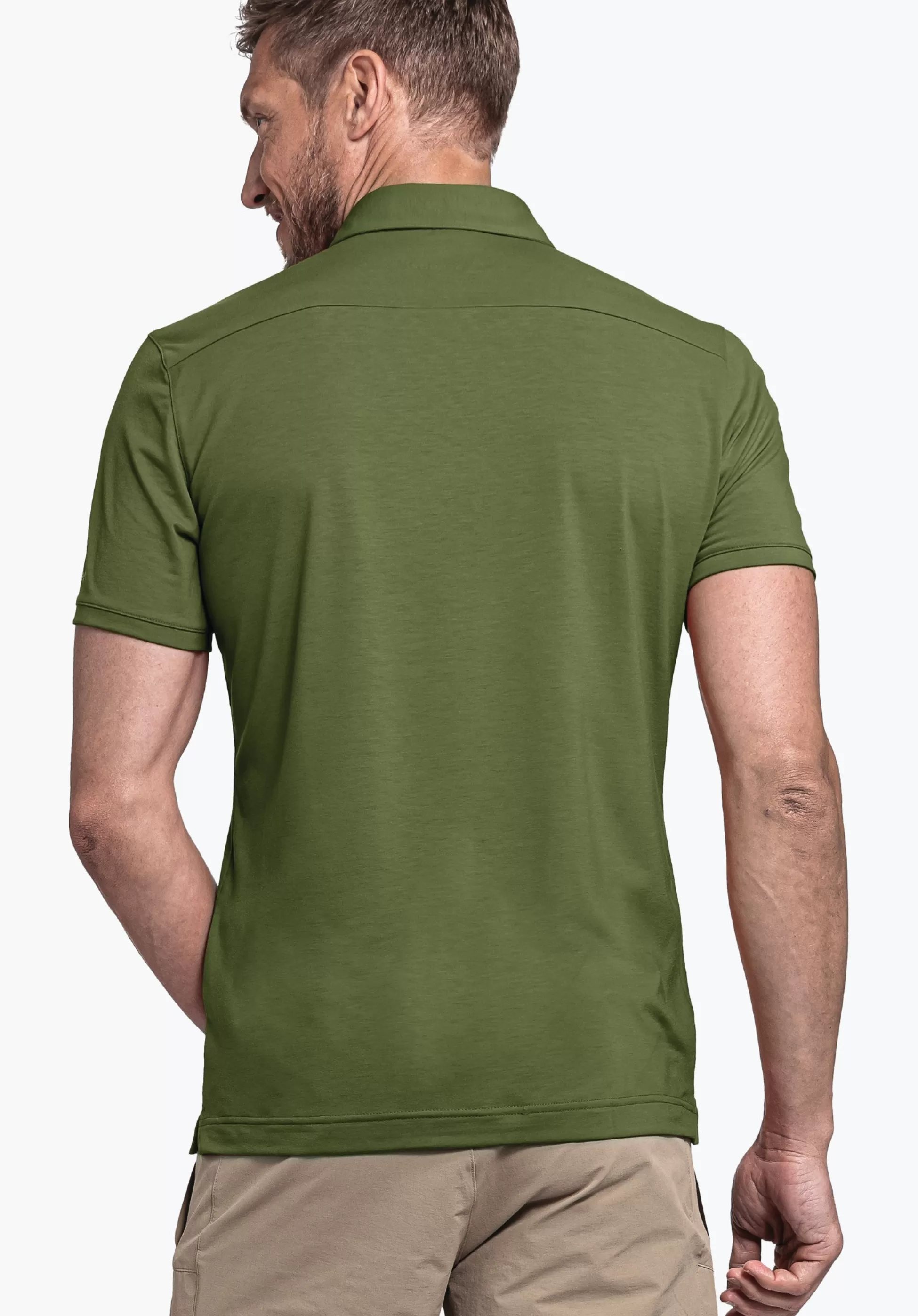 MEN SCHÖFFEL <Quick drying polo shirt orange