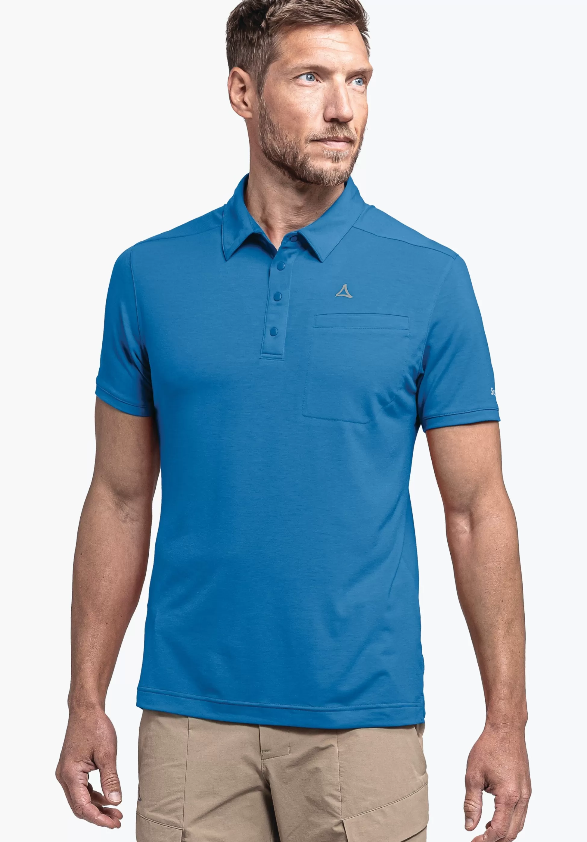 MEN SCHÖFFEL <Quick drying polo shirt orange