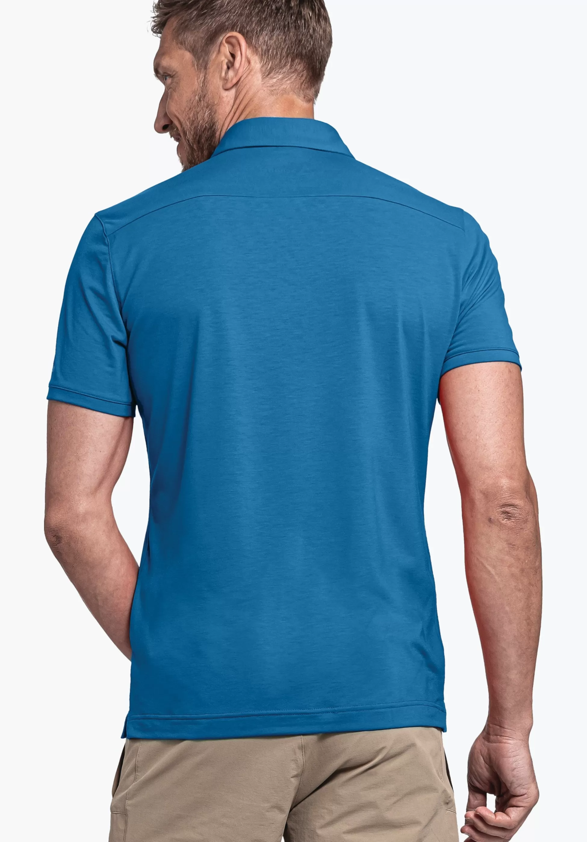 MEN SCHÖFFEL <Quick drying polo shirt orange