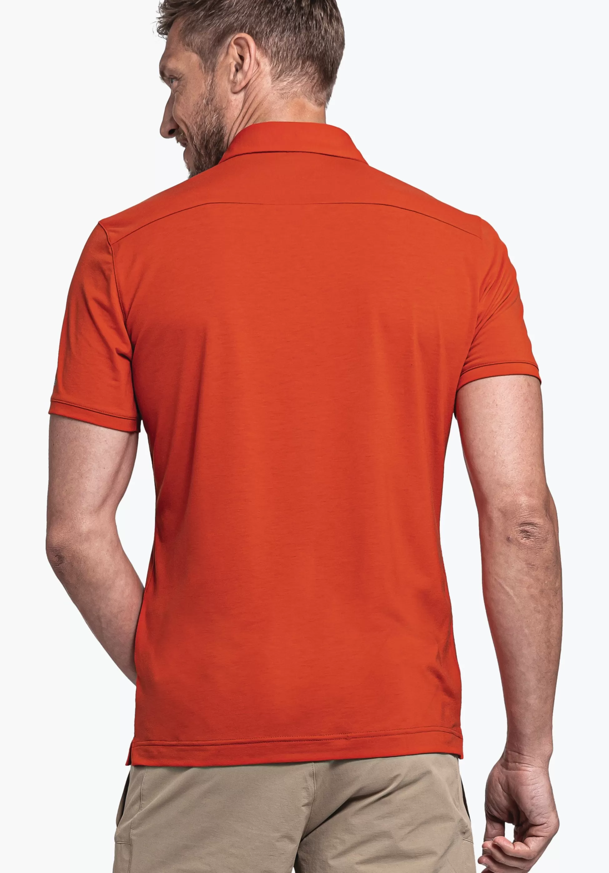 MEN SCHÖFFEL <Quick drying polo shirt orange