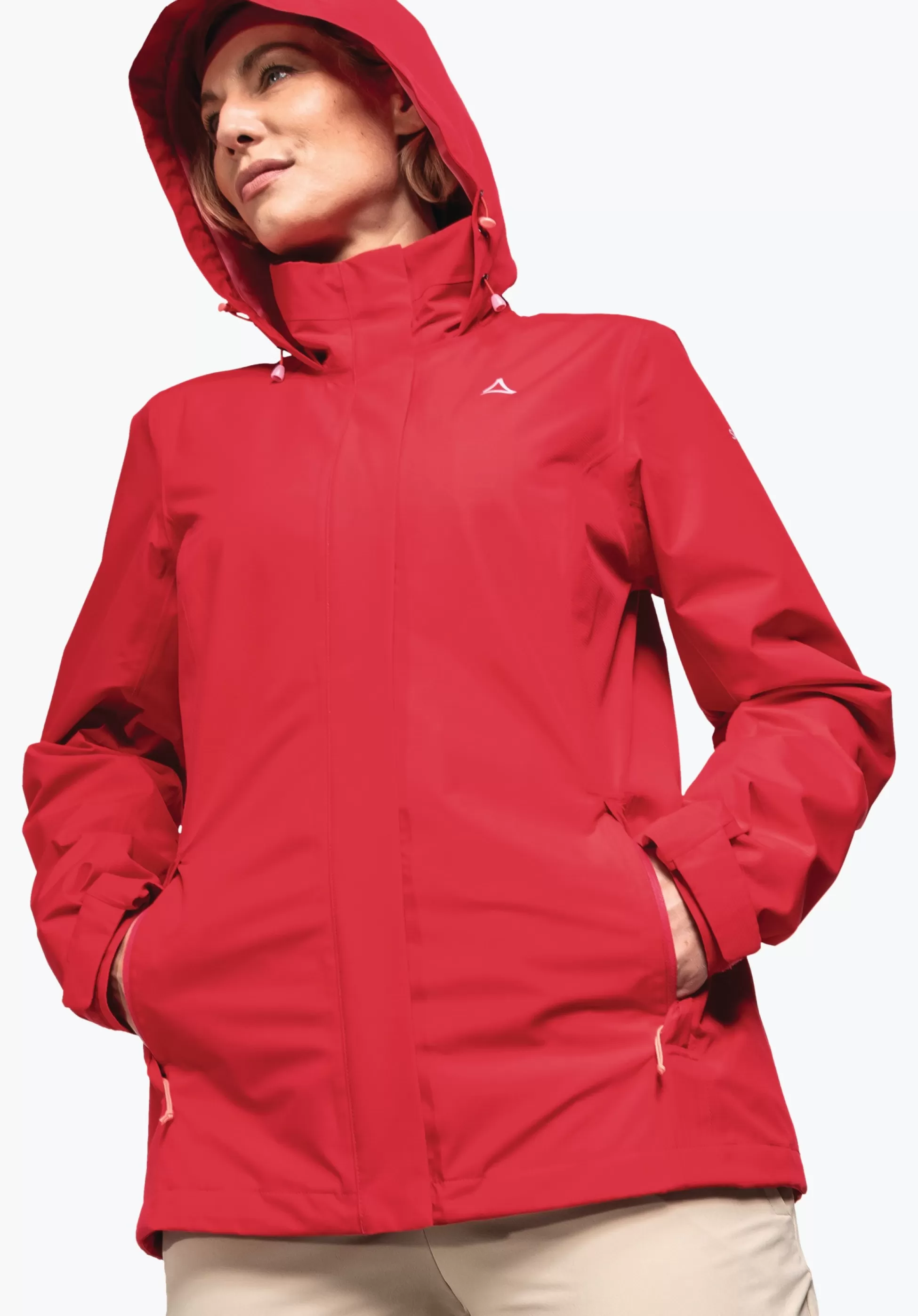 WOMEN SCHÖFFEL Trek & Hike | Outdoor Jackets<Robust, wind- and waterproof rain jacket red