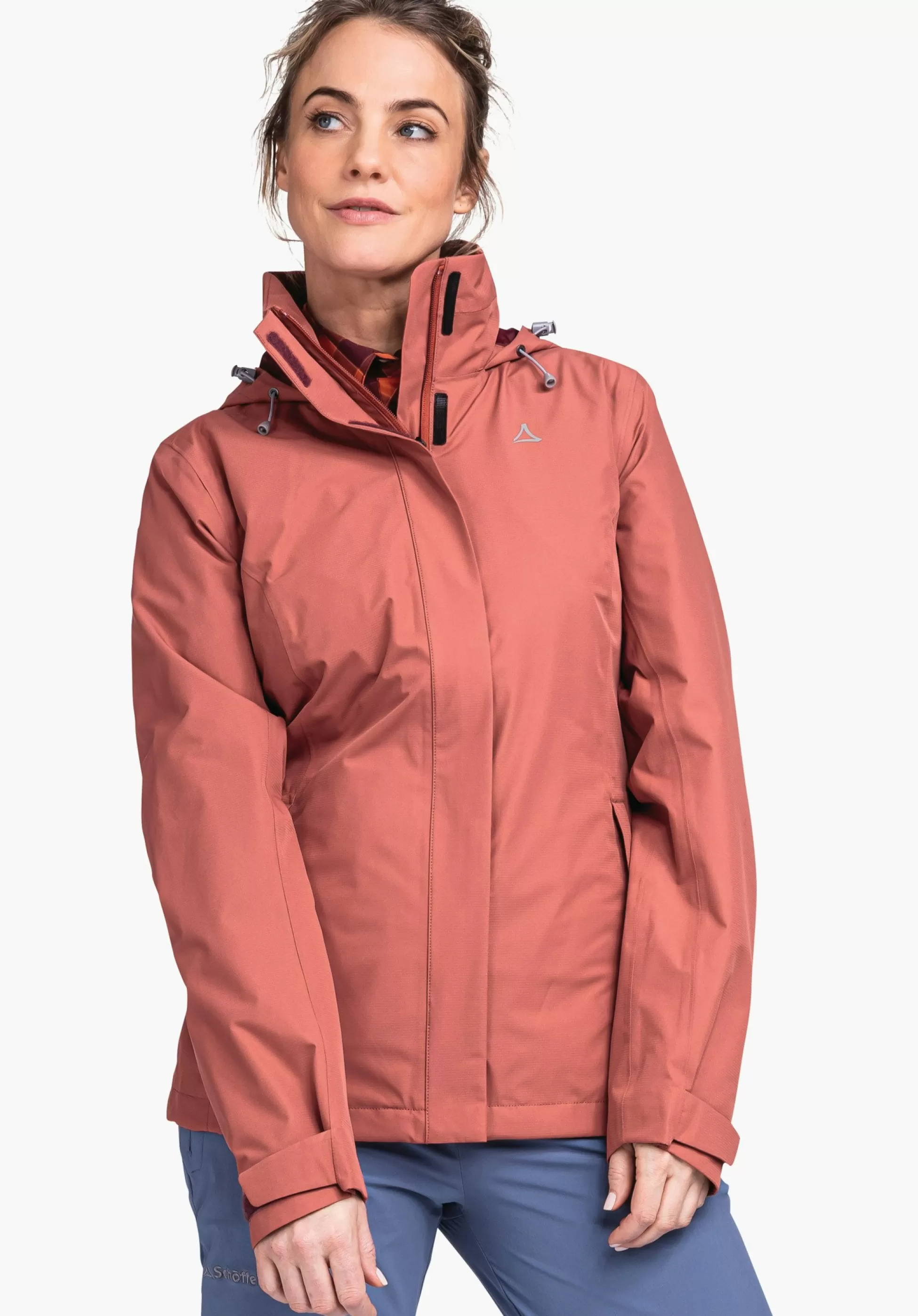 WOMEN SCHÖFFEL Trek & Hike | Outdoor Jackets<Robust, wind- and waterproof rain jacket red