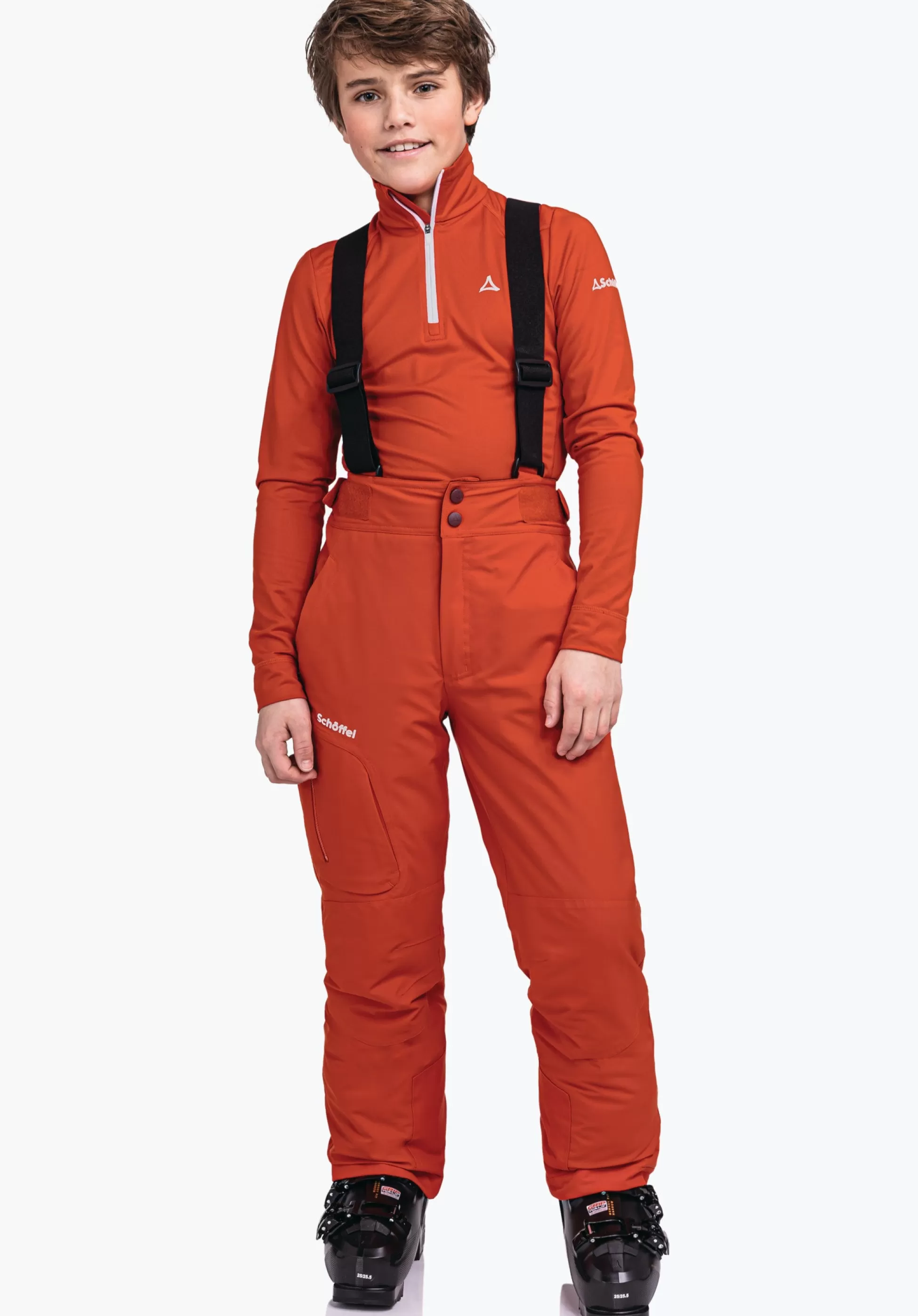 CHILDREN SCHÖFFEL Ski<Ski pants with adjustable braces orange