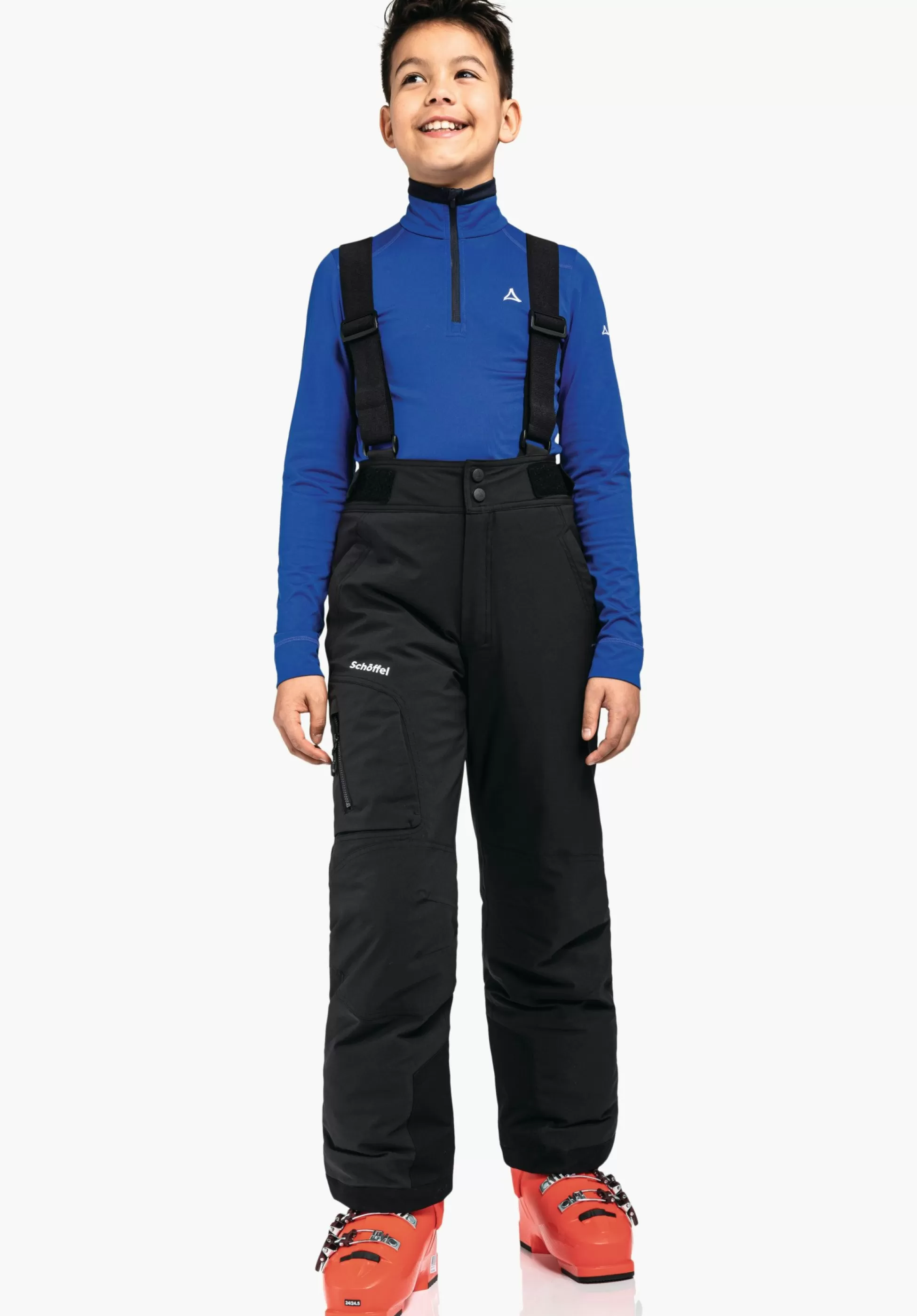 CHILDREN SCHÖFFEL Ski<Ski pants with adjustable braces orange