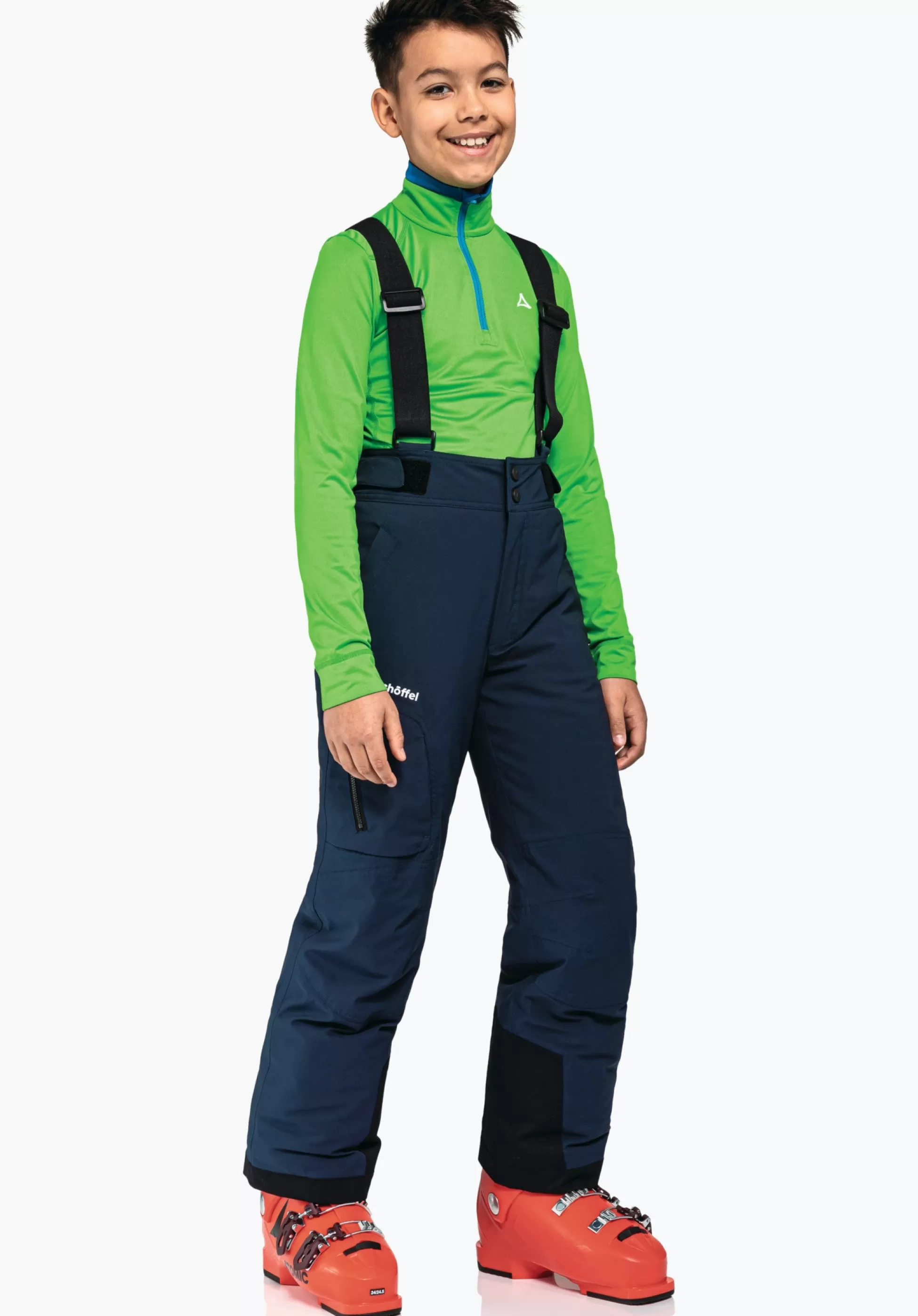 CHILDREN SCHÖFFEL Ski<Ski pants with adjustable braces orange