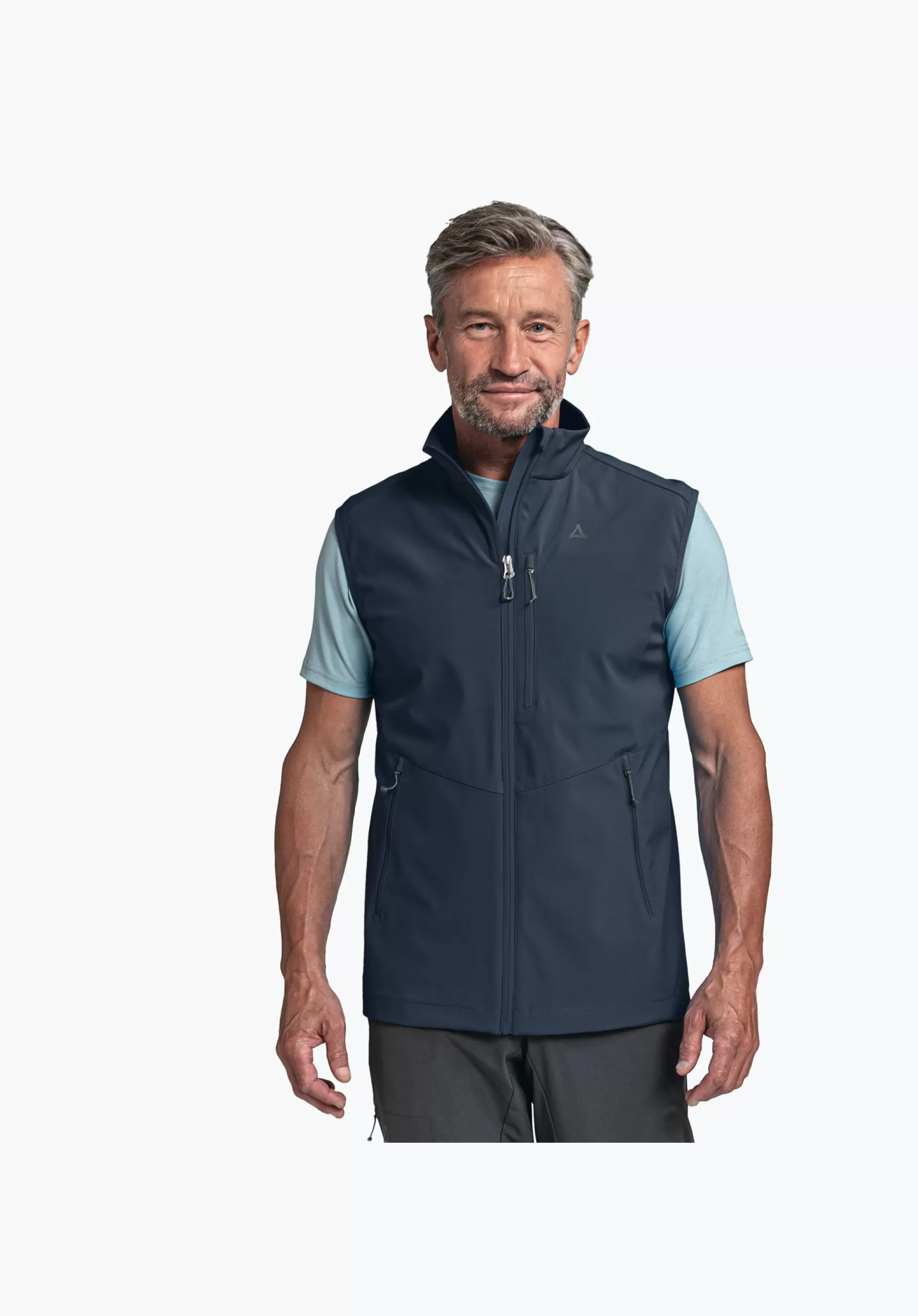 MEN SCHÖFFEL <Softshell vest in purist design grün