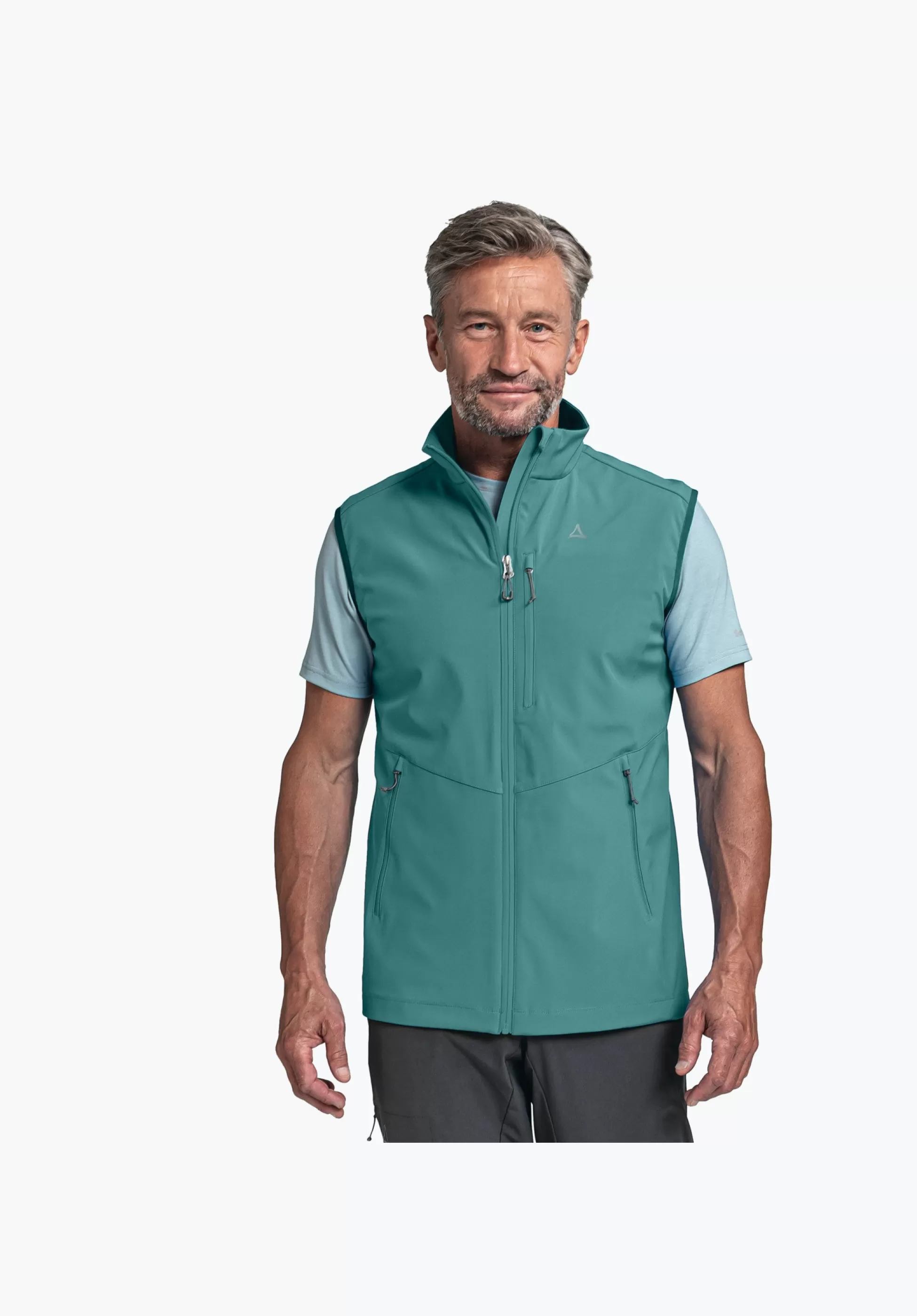 MEN SCHÖFFEL <Softshell vest in purist design grün