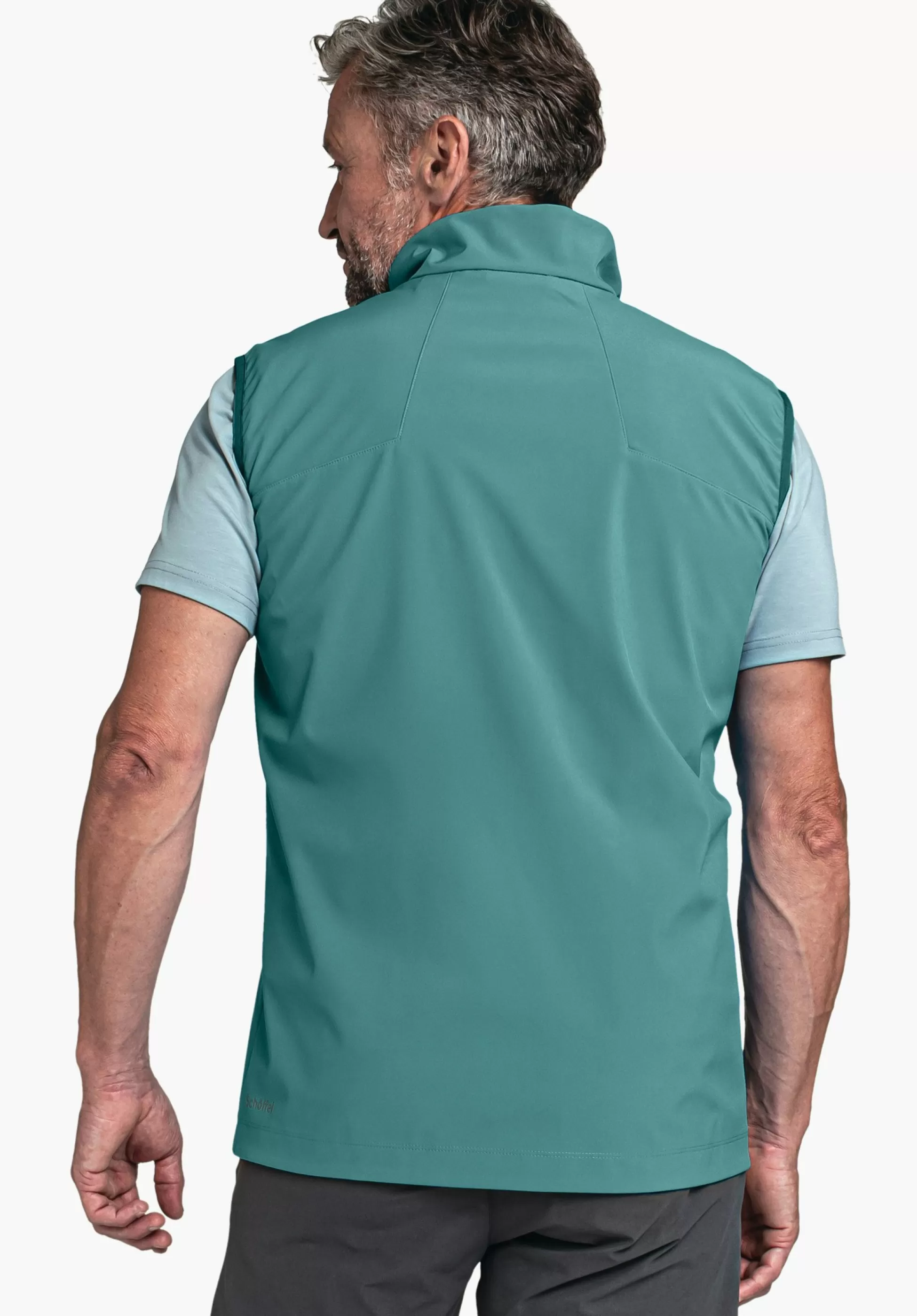 MEN SCHÖFFEL <Softshell vest in purist design grün