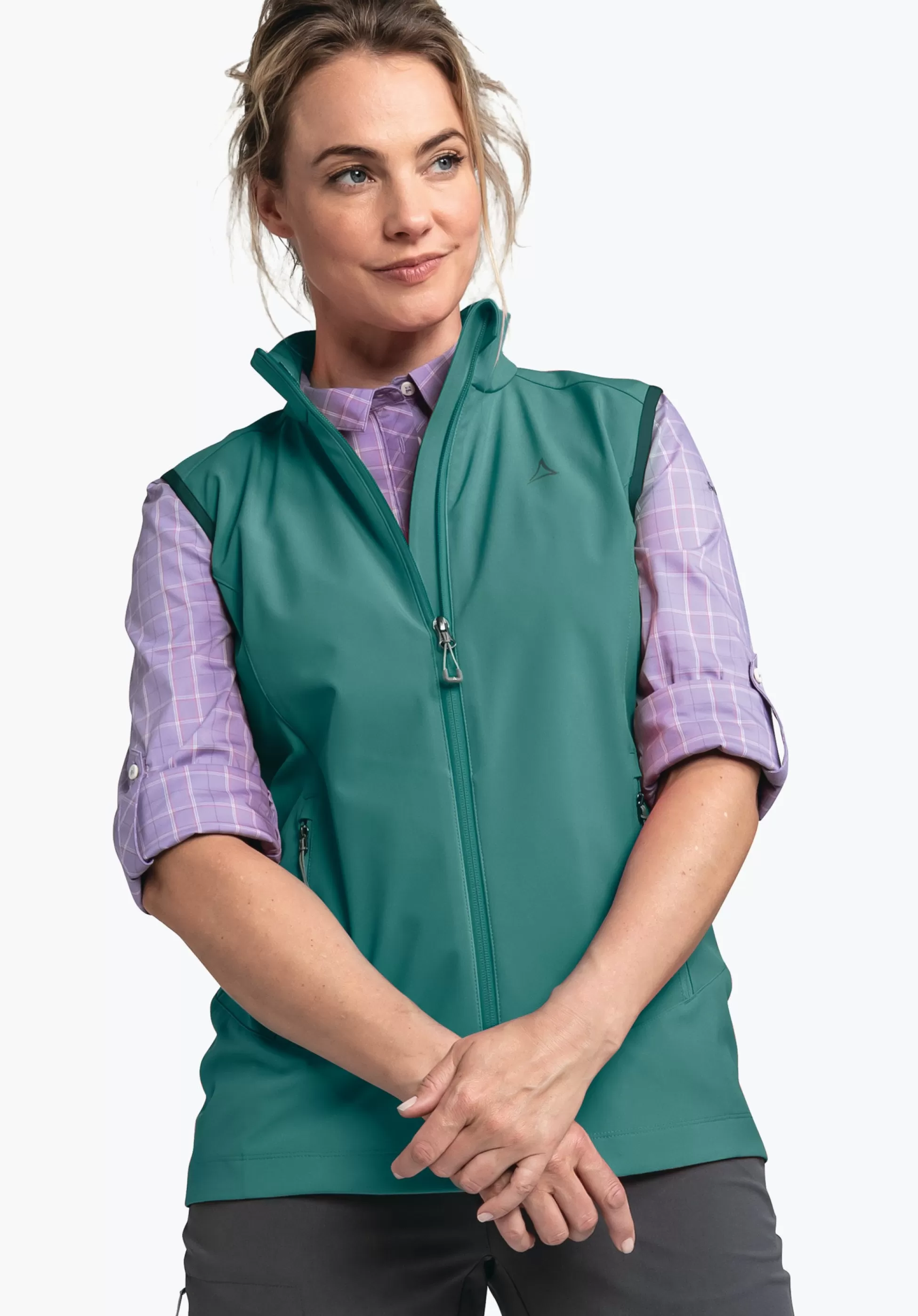 WOMEN SCHÖFFEL <Softshell vest in purist design orange