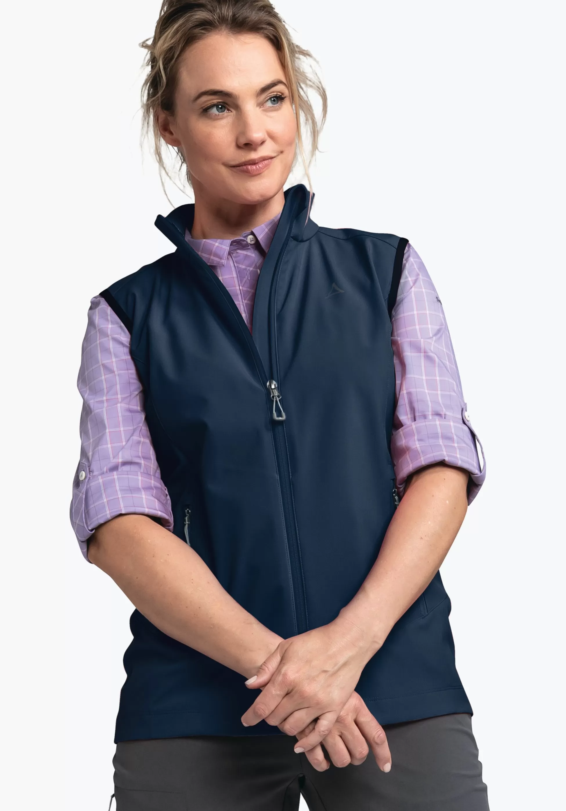 WOMEN SCHÖFFEL <Softshell vest in purist design orange