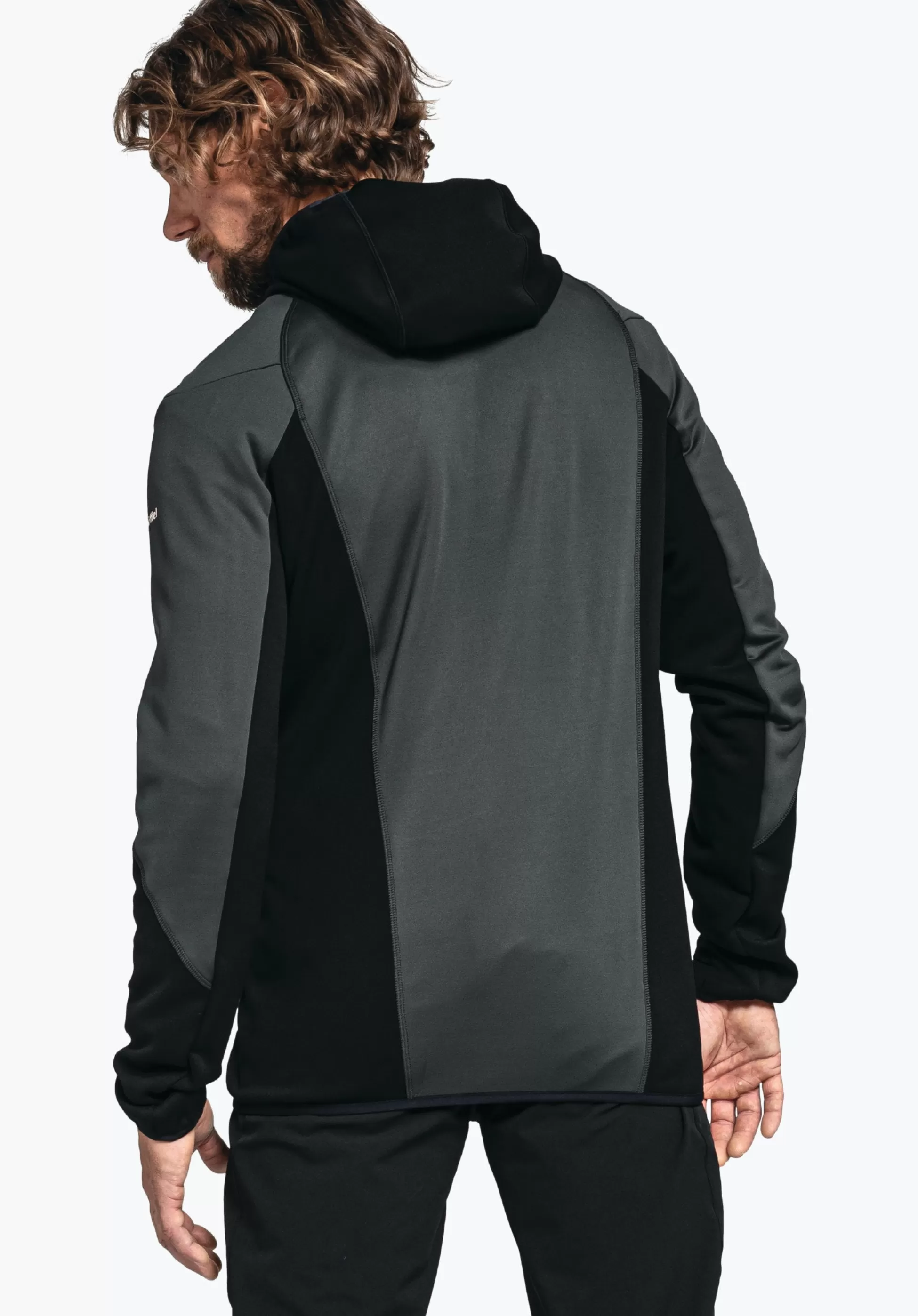 MEN SCHÖFFEL Trek & Hike<Sporty fleece hoody in material mix orange
