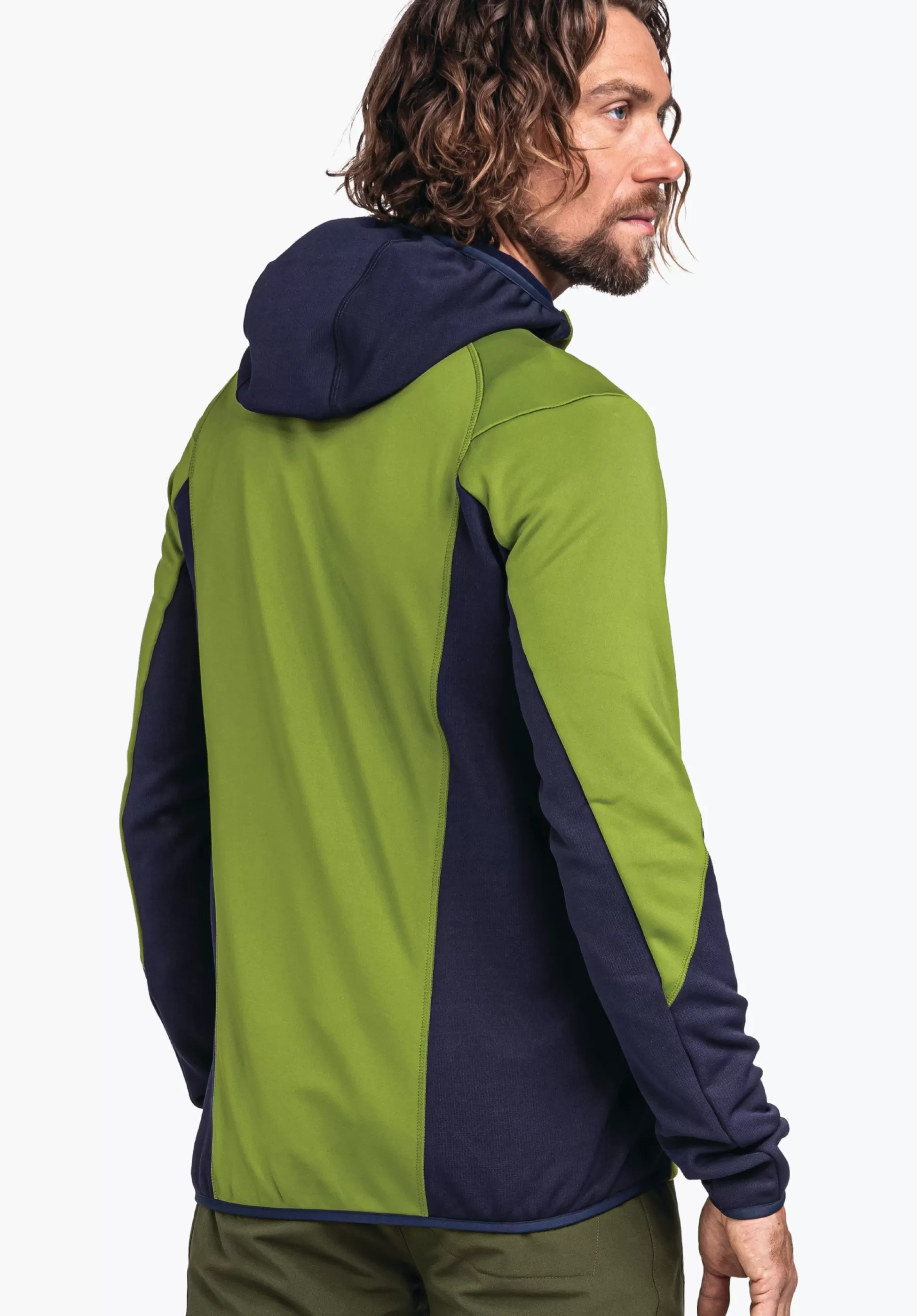 MEN SCHÖFFEL Trek & Hike<Sporty fleece hoody in material mix orange