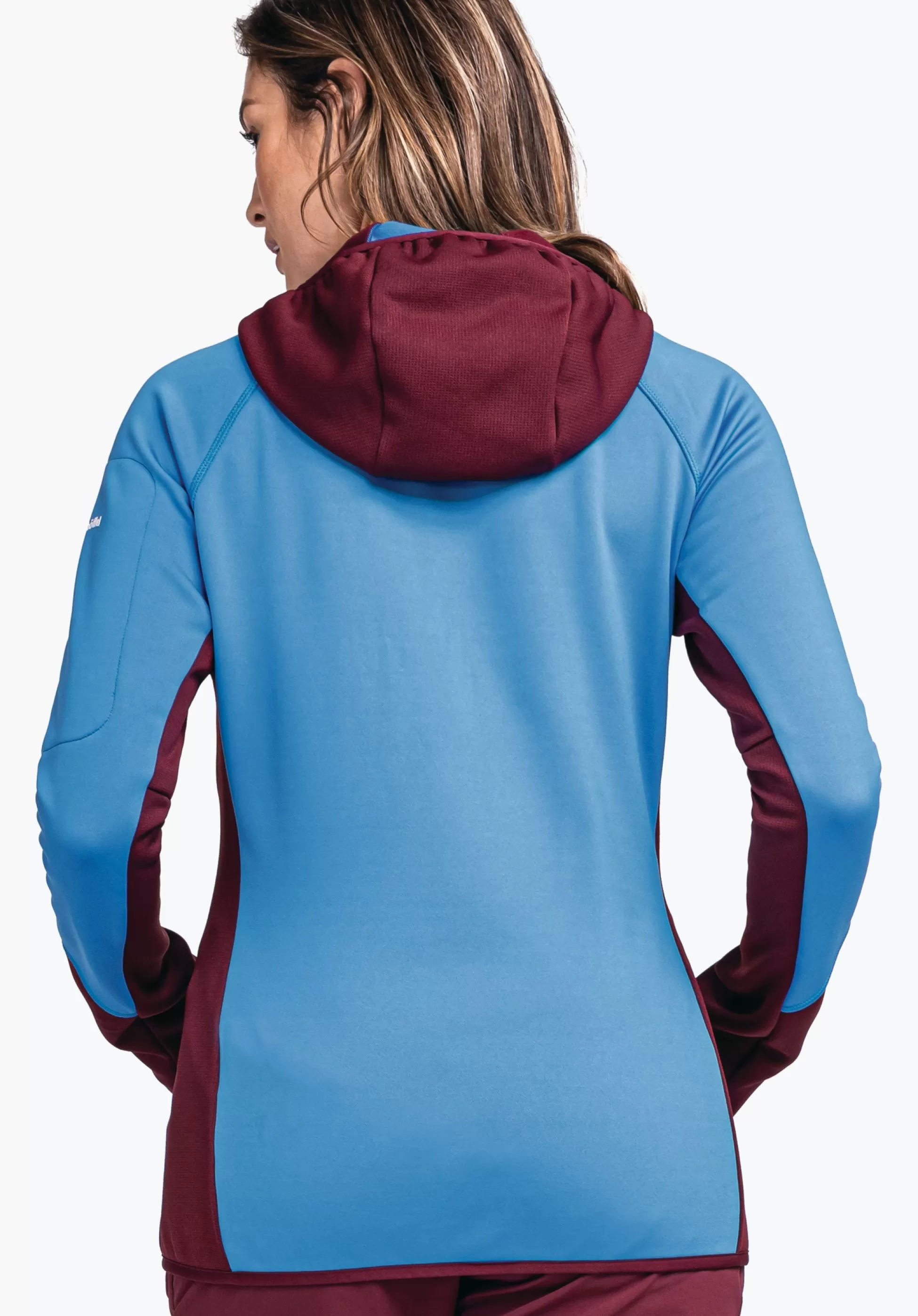 WOMEN SCHÖFFEL Trek & Hike<Sporty fleece hoody in material mix red